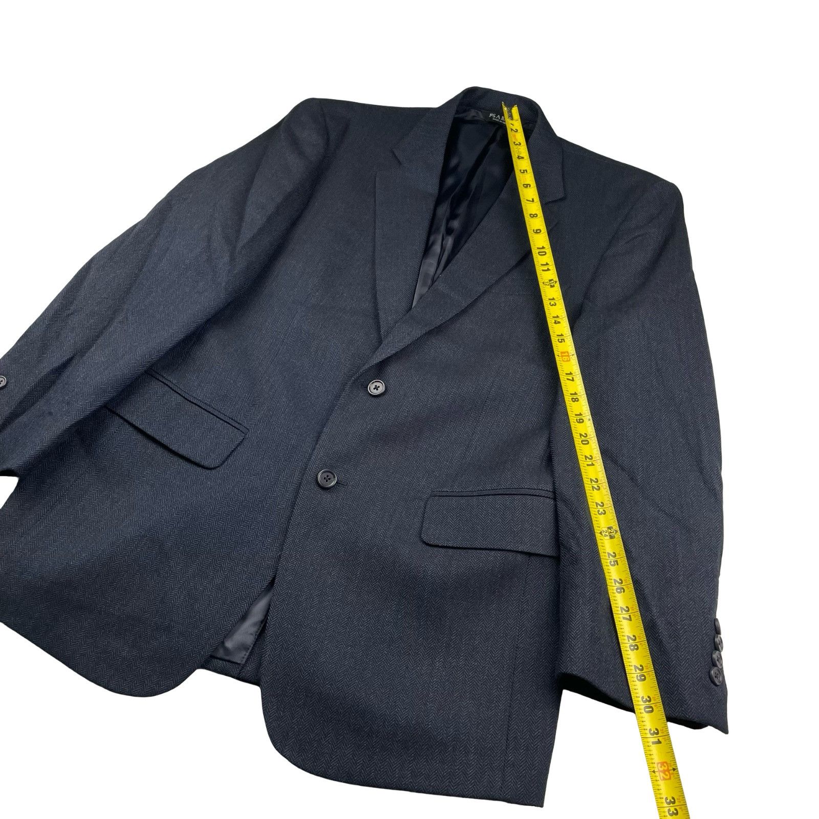 Jos. A. Bank Jos. A Bank Men’s 100% Wool 2-Button Blazer Jacket Blue Herr Size 40R - 11 Thumbnail