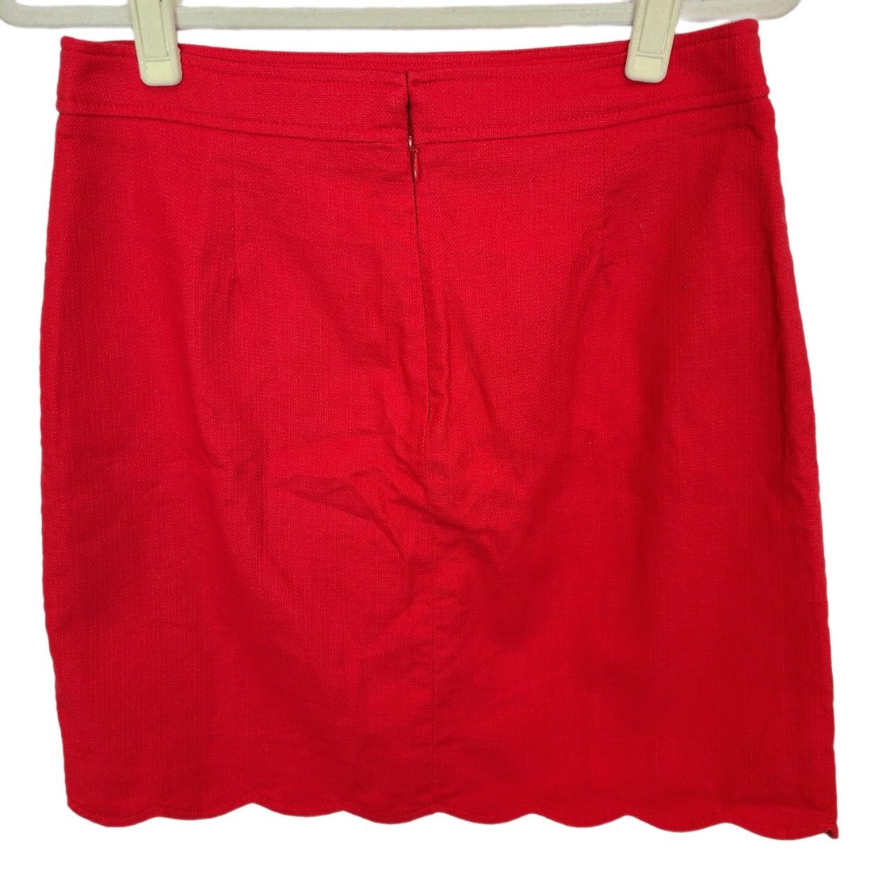 J.Crew J. Crew Womens Mini Pencil Skirt 8 Scallop Hem Preppy Career Size 30" / US 8 / IT 44 - 7 Thumbnail