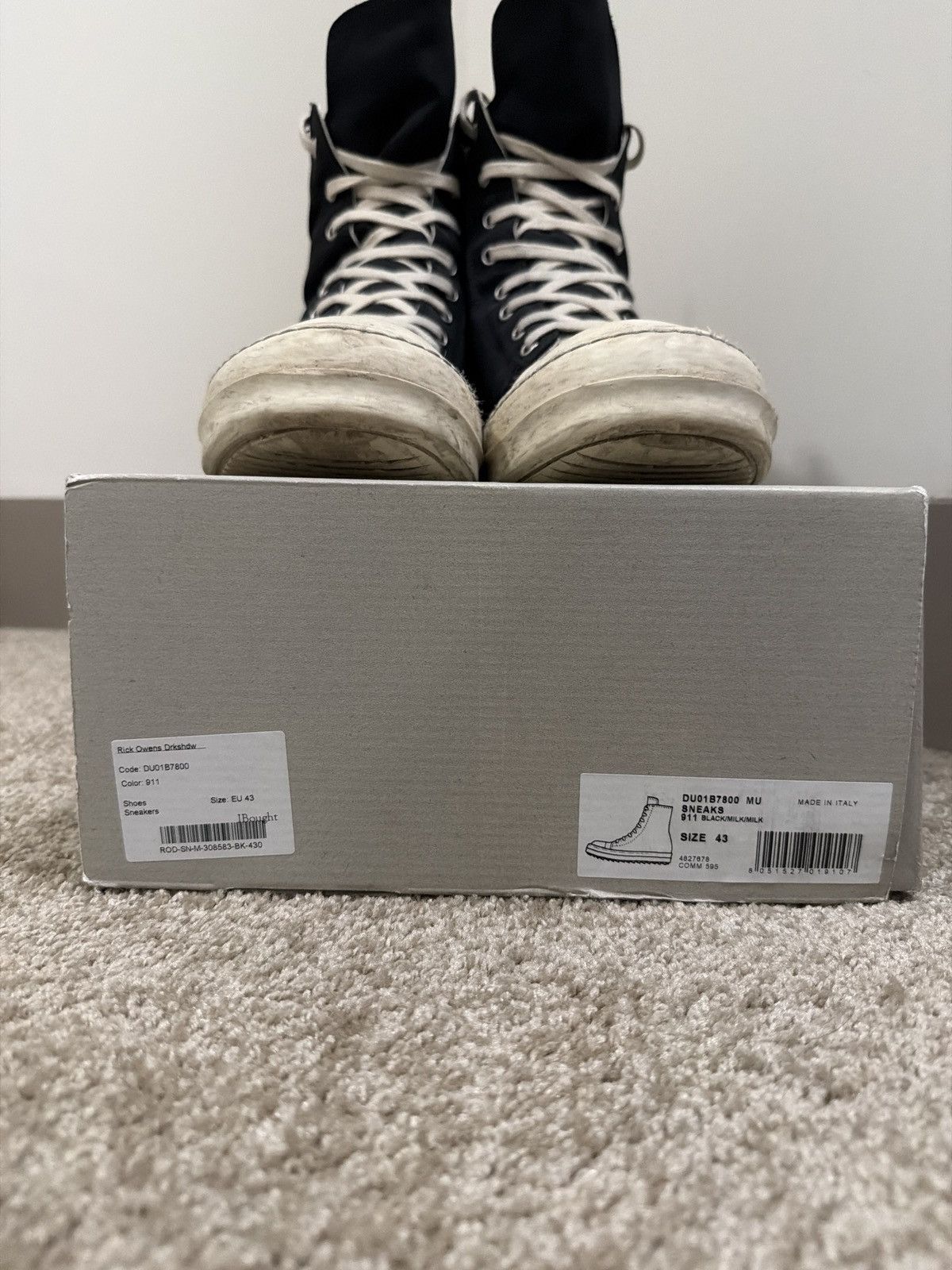 Rick Owens Drkshdw Rick Owens DRKSHDW Ramones Size US 10 / EU 43 - 6 Thumbnail
