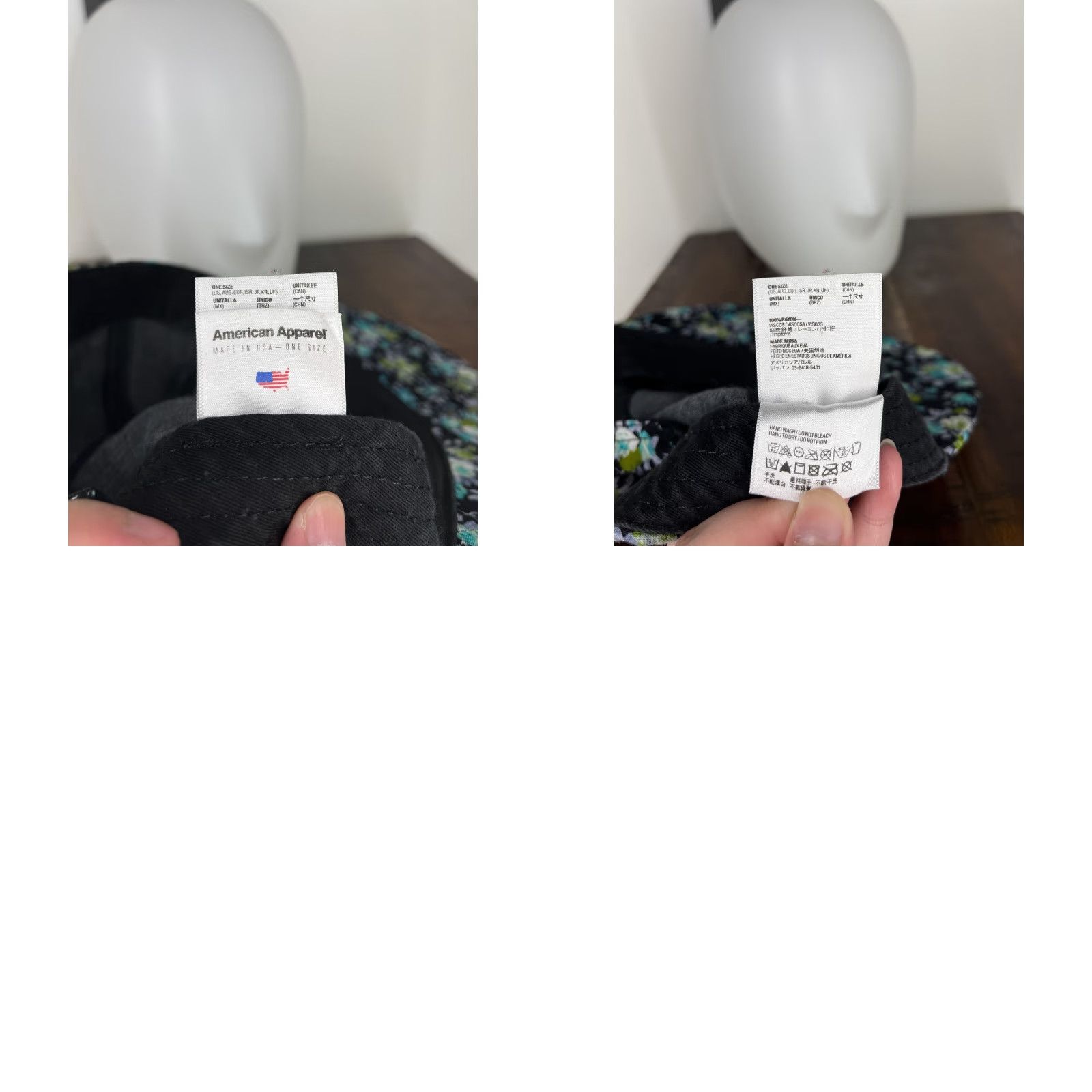 American Apparel American Apparel Hat Cap Snap Back Womens One Size Blue Pearl Floral Viscose Canvas Size ONE SIZE - 9 Thumbnail