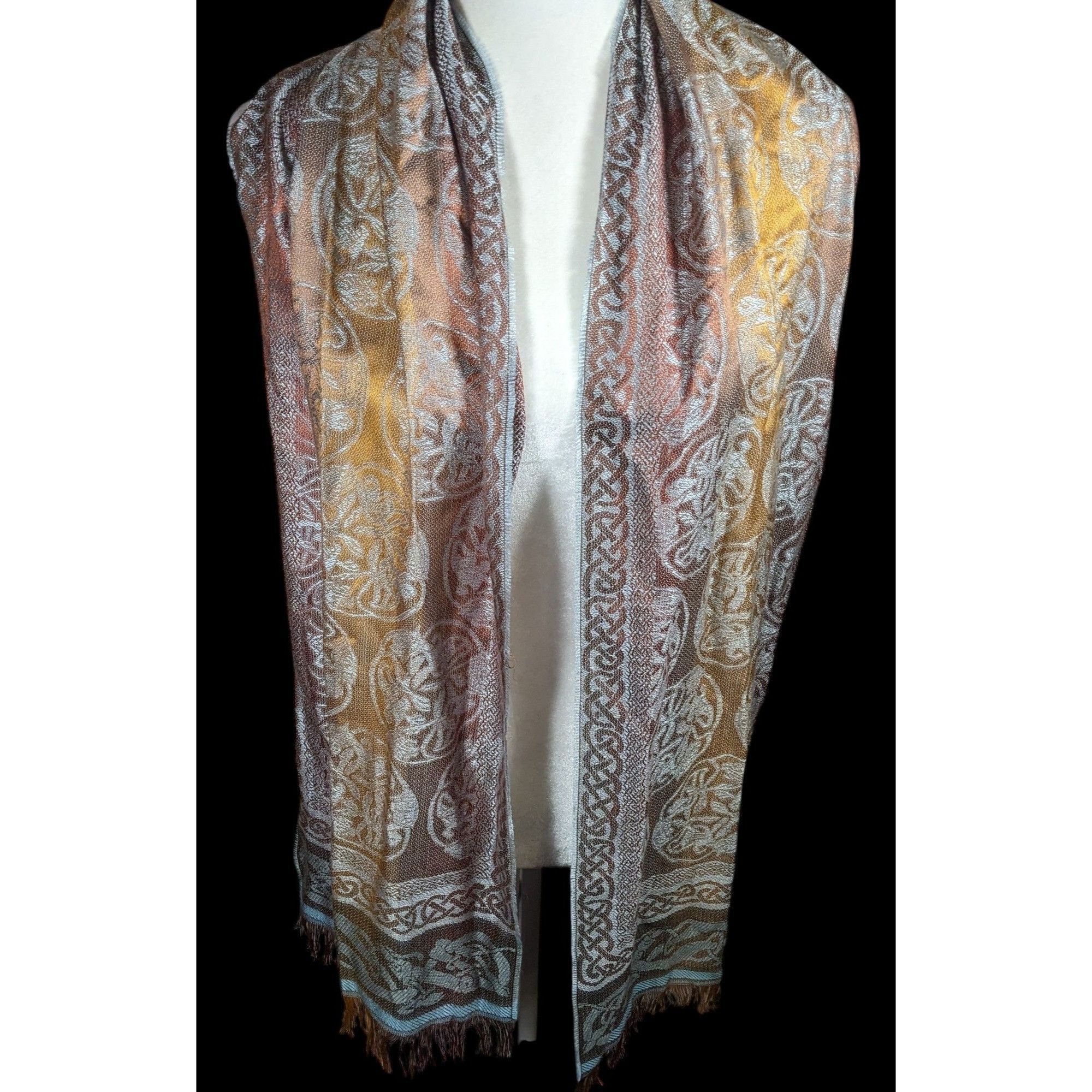 Other Molina by Jimmy Hourihan Rainbow And Grey Celtic Knot Scarf Size ONE SIZE - 2 Thumbnail