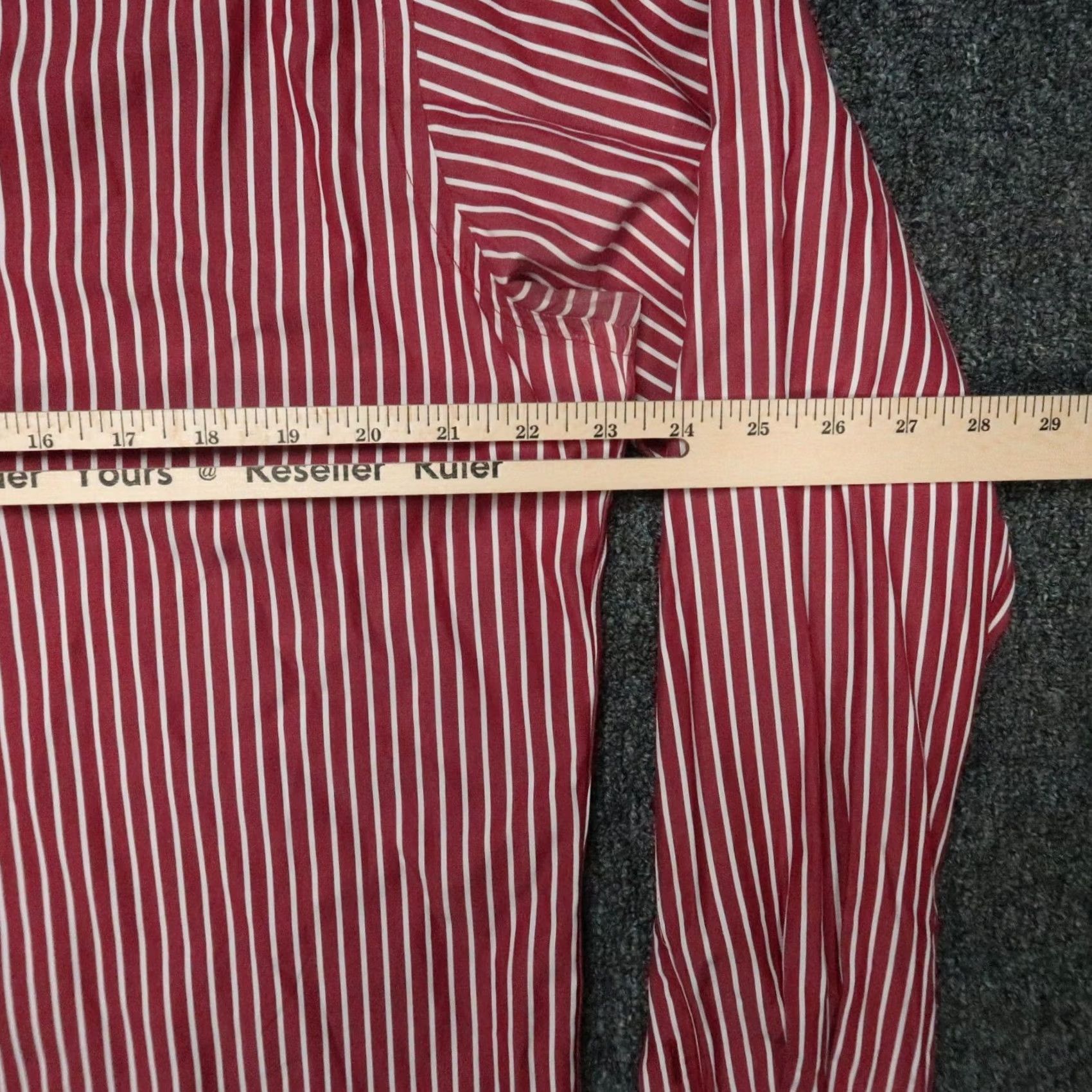 Ralph Lauren Ralph Lauren Purple Label Shirt - Men Large Long Sleeve Red White Striped Italy French Cuff - Size 46 in | eBay Size US L / EU 52-54 / 3 - 6 Thumbnail