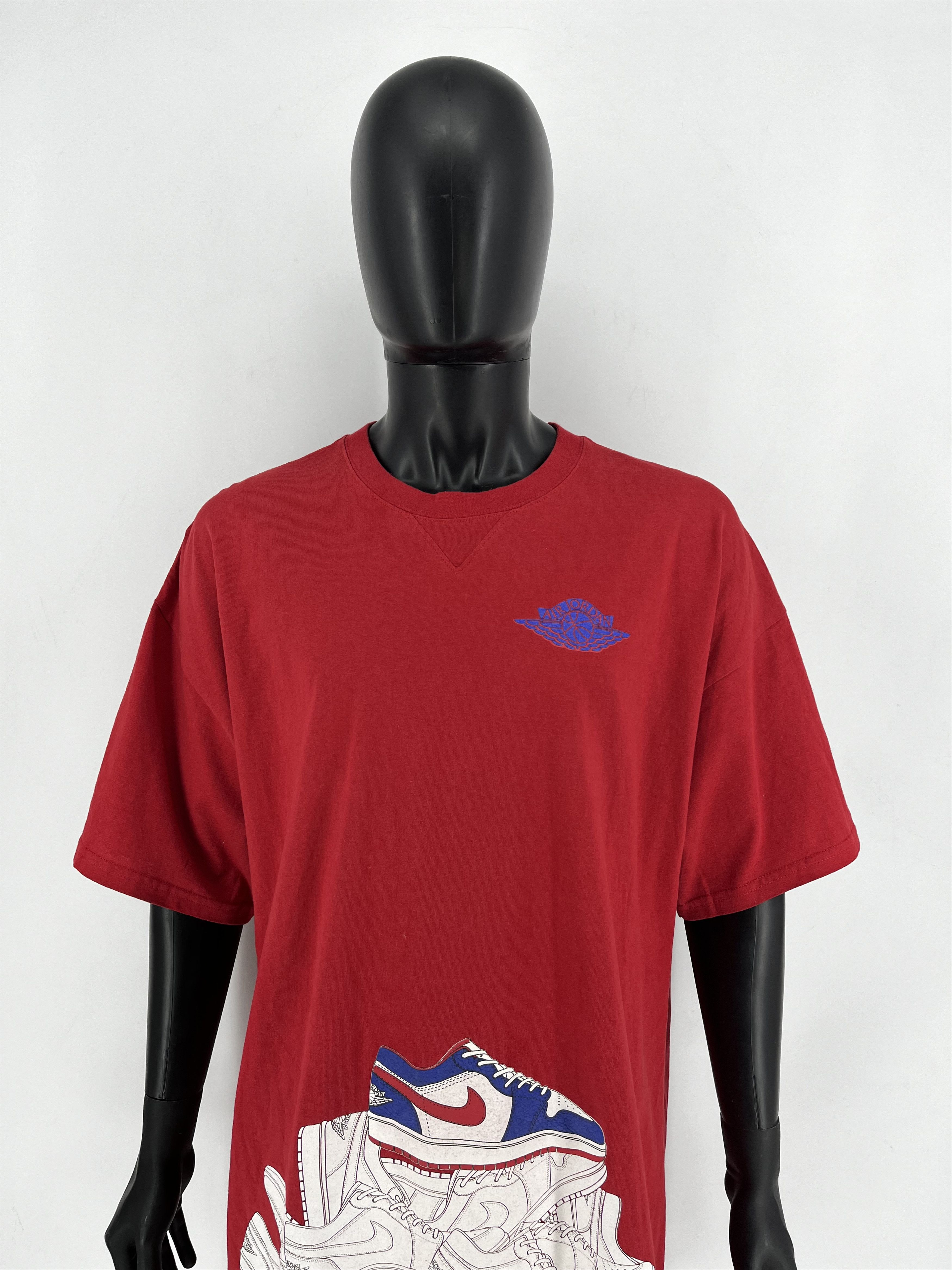 AJ Air Jordan Double Side Flight Shirt Jump Man Big Size XXL