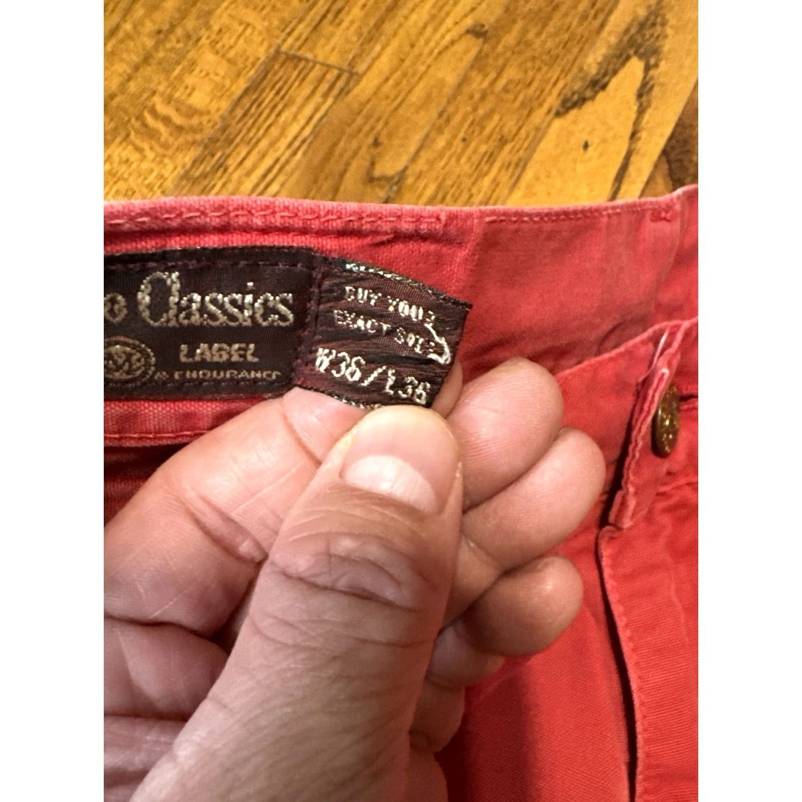 Marlboro VINTAGE Marlboro Classics Pants Red Canvas Straight Leg Workwear 90s 34x30 Mens Size US 34 / EU 50 - 7 Thumbnail