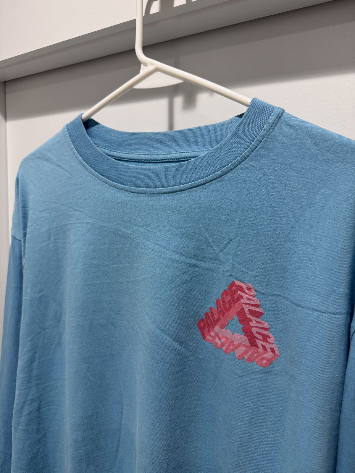 Palace Palace P-3D Triangle Aqua Blue LS Tee T Shirt Size L Size US L / EU 52-54 / 3 - 4 Thumbnail