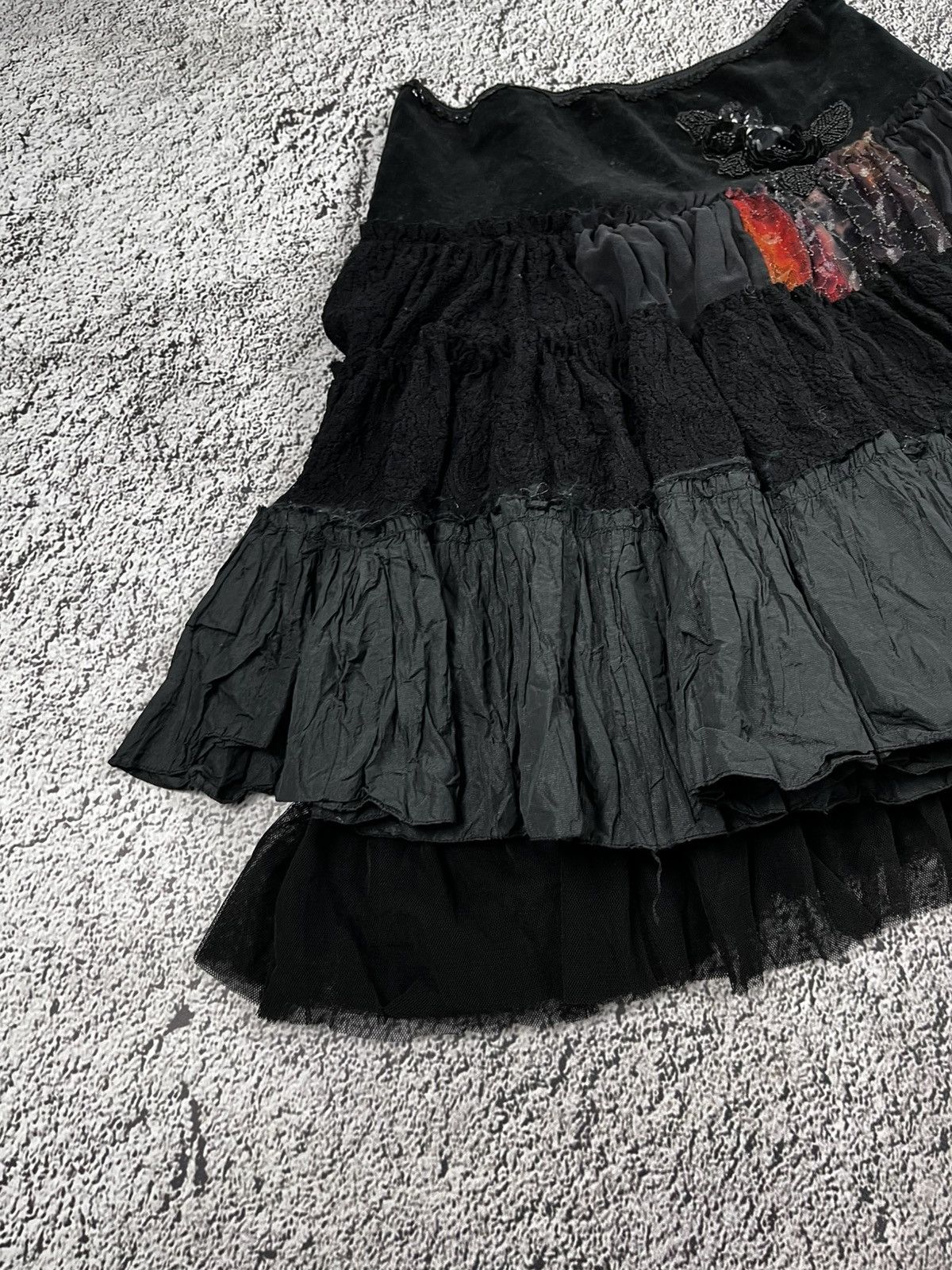 Japanese Brand Vintage 90s pleated mesh lush midi skirt retro style M Size 30" / US 8 / IT 44 - 2 Thumbnail
