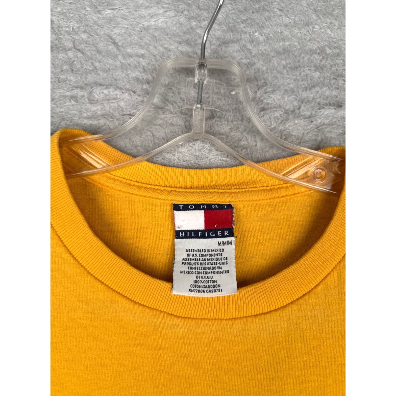 Tommy Hilfiger Tommy Hilfiger Shirt Adult Medium Yellow Short Sleeve Crew Neck 100% Cotton Logo Embroidered Men T-Shirt Size US M / EU 48-50 / 2 - 7 Thumbnail
