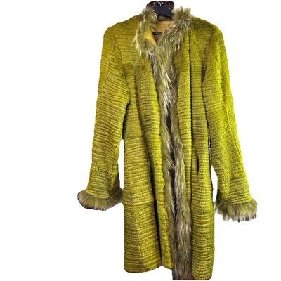 Other Rizal Reversible Fur Coat Olive Green 100% Rabbit Fox Fur & Size M / US 6-8 / IT 42-44 - 1 Thumbnail