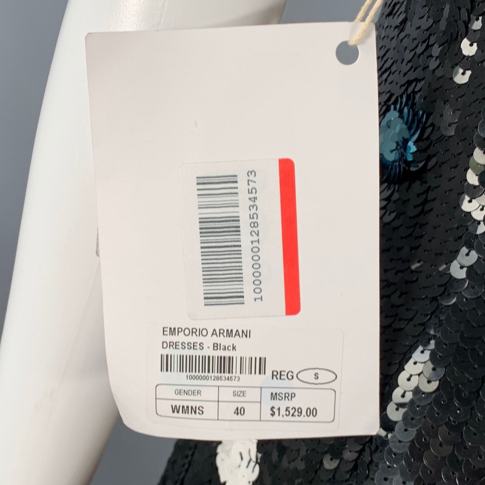 Emporio Armani Size 4 Black Multi Color Polyester Sequined Polka Dot Dress Size S / US 4 / IT 40 - 5 Thumbnail