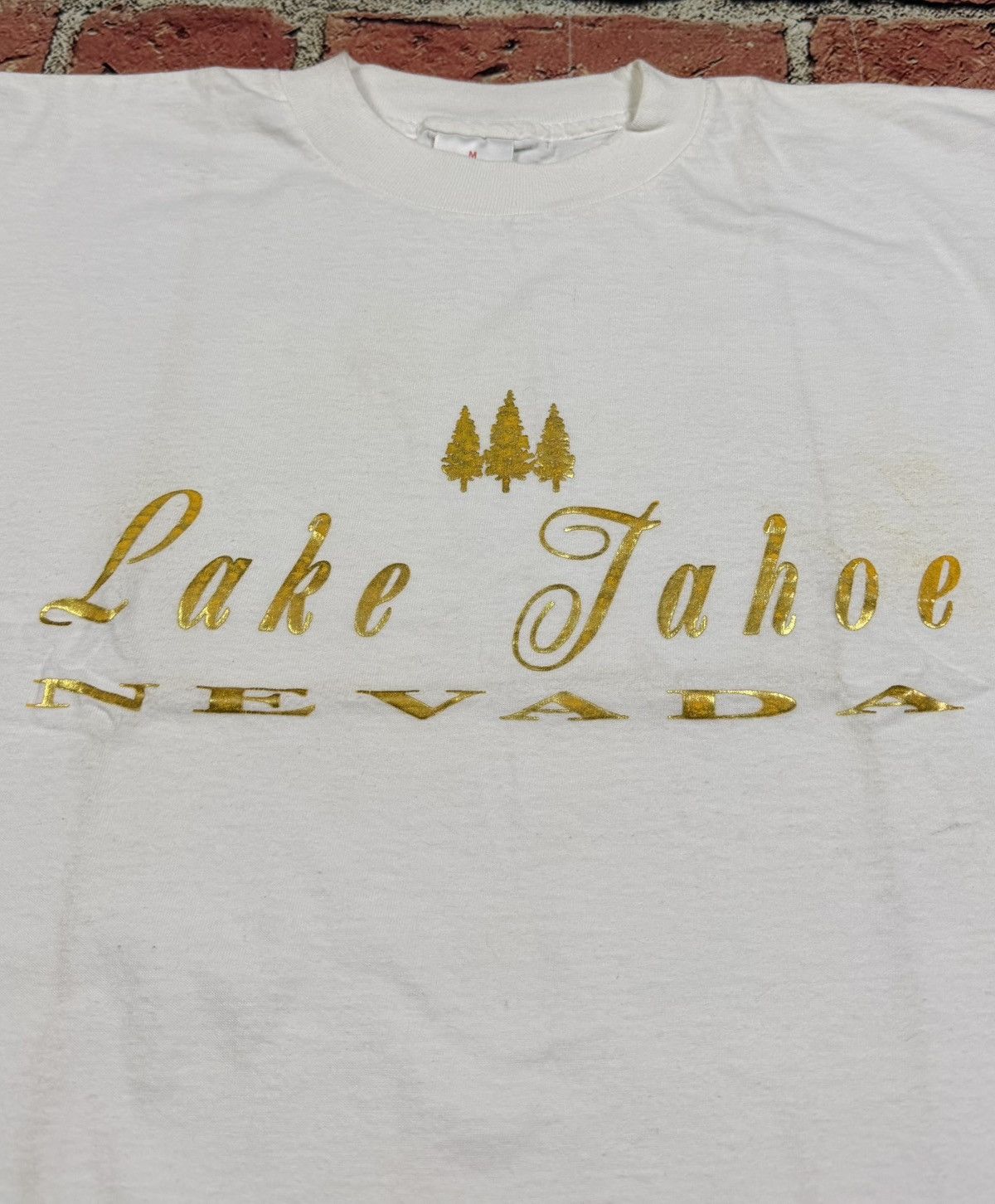 Vintage Vintage 90s Lake Tahoe Nevada T Shirt Outdoor Nature Trees Size US M / EU 48-50 / 2 - 4 Thumbnail