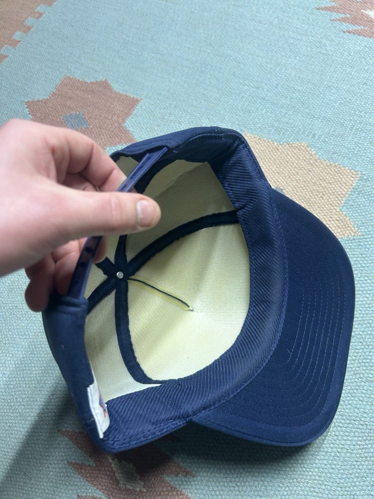 Vintage Vtg snapback hat Fick Excavating Michigan construction navy Size ONE SIZE - 6 Thumbnail