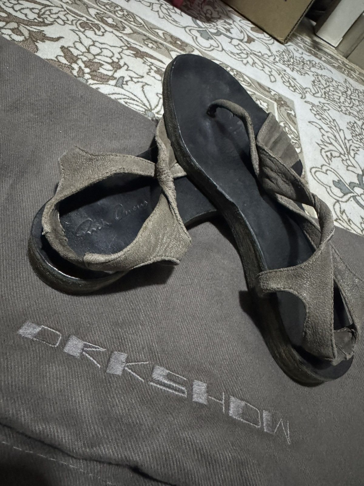 Rick Owens Vtg Rick Owens Suede Cross Tie Sandal Size US 9.5 / EU 42-43 - 1 Thumbnail