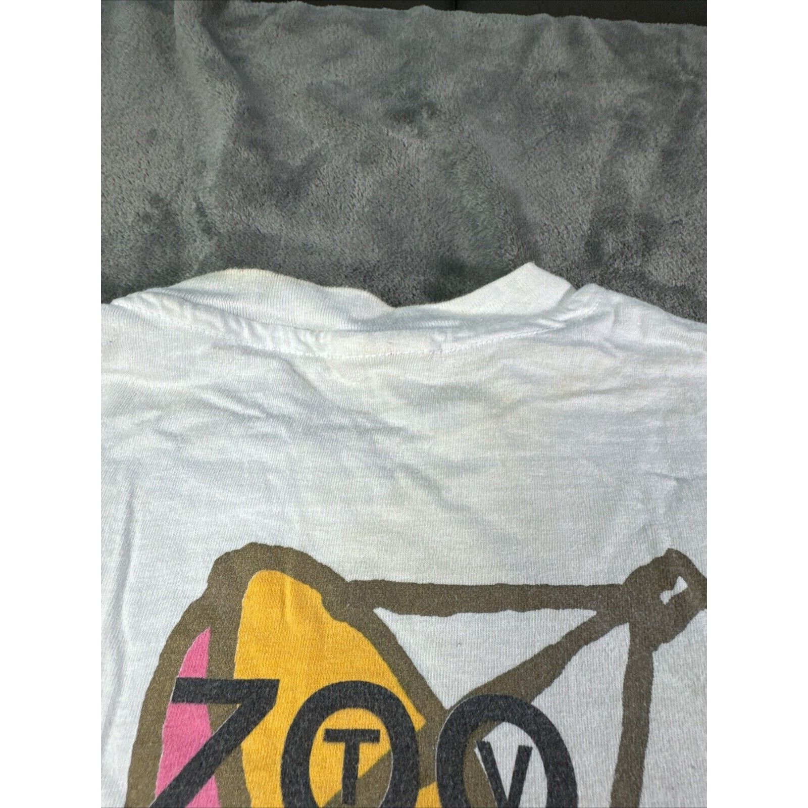 Hanes Vintage U2 Zoo Tv Outside Broadcast T-Shirt XL White Band Size US XL / EU 56 / 4 - 16 Thumbnail