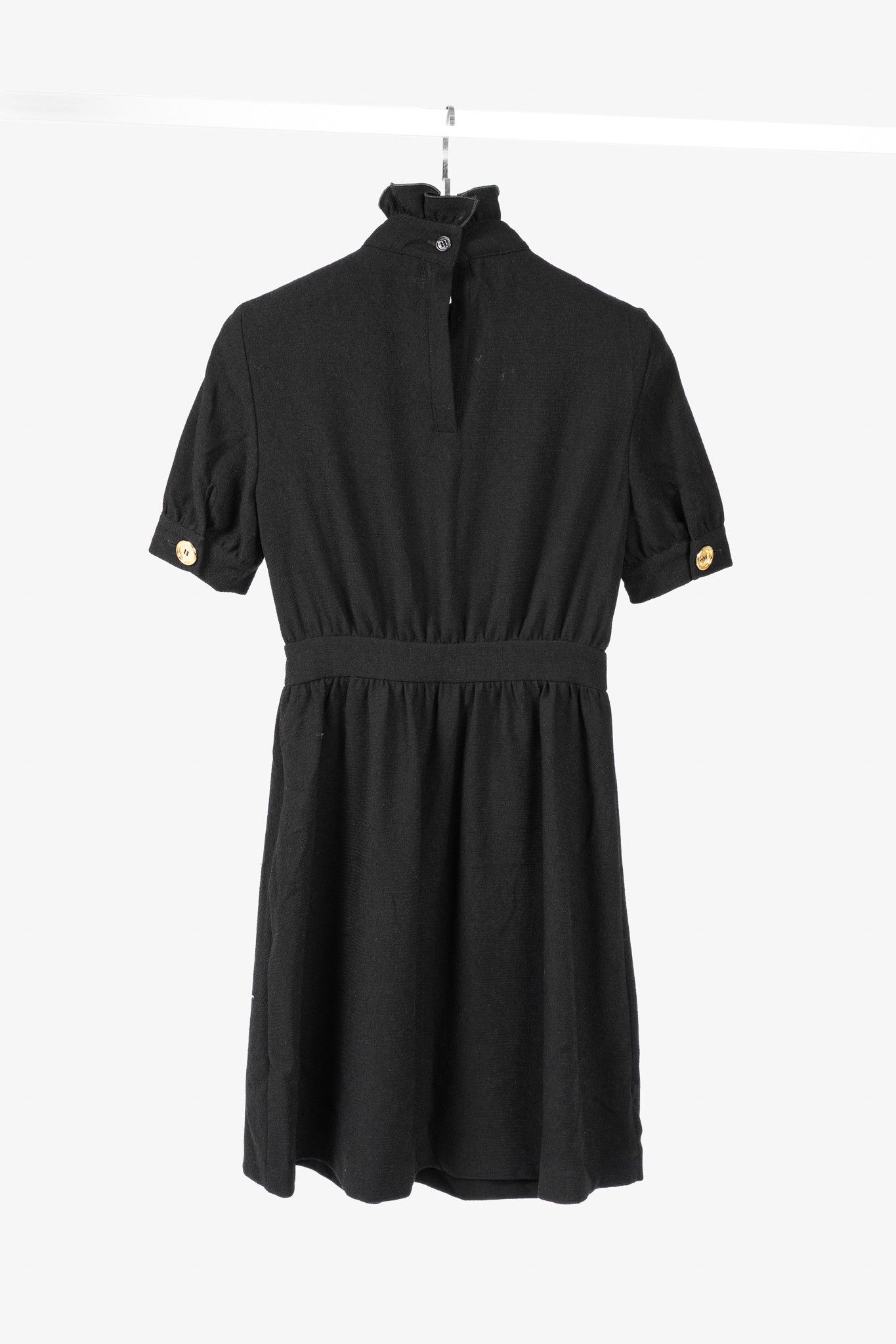 Love Moschino Love Moschino Black Crepe "Love"-Necklace Mini Dress Size S / US 4 / IT 40 - 2 Thumbnail