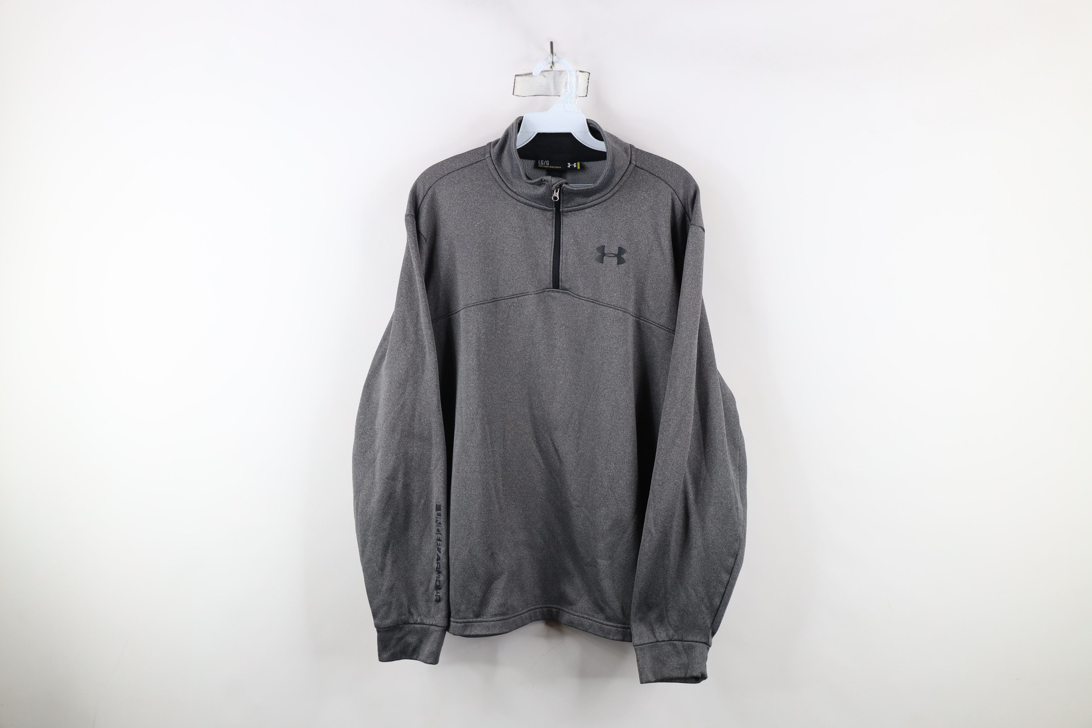 Under Armour × Vintage Under Armour Fit Fleece Lined Half Zip Pullover Sweater Gray Size US L / EU 52-54 / 3 - 1 Thumbnail