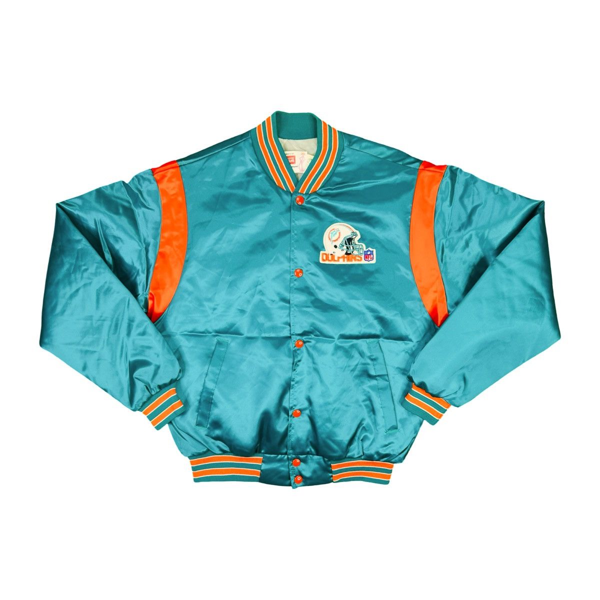 Swingster Vintage Swingster NFL Miami Dolphins Satin Bomber Jacket Size US M / EU 48-50 / 2 - 1 Thumbnail