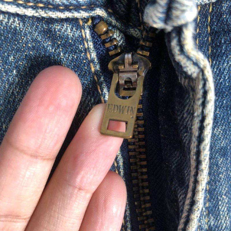 Edwin × Jean × Vintage Vintage Edwin 505x Selvedge Distressed Jeans Size US 29 - 8 Thumbnail