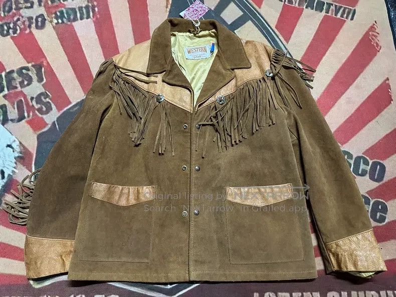Schott Schott Velvet cowhide patchwork printed cowhide tassel lea Size US S / EU 44-46 / 1 - 1 Thumbnail