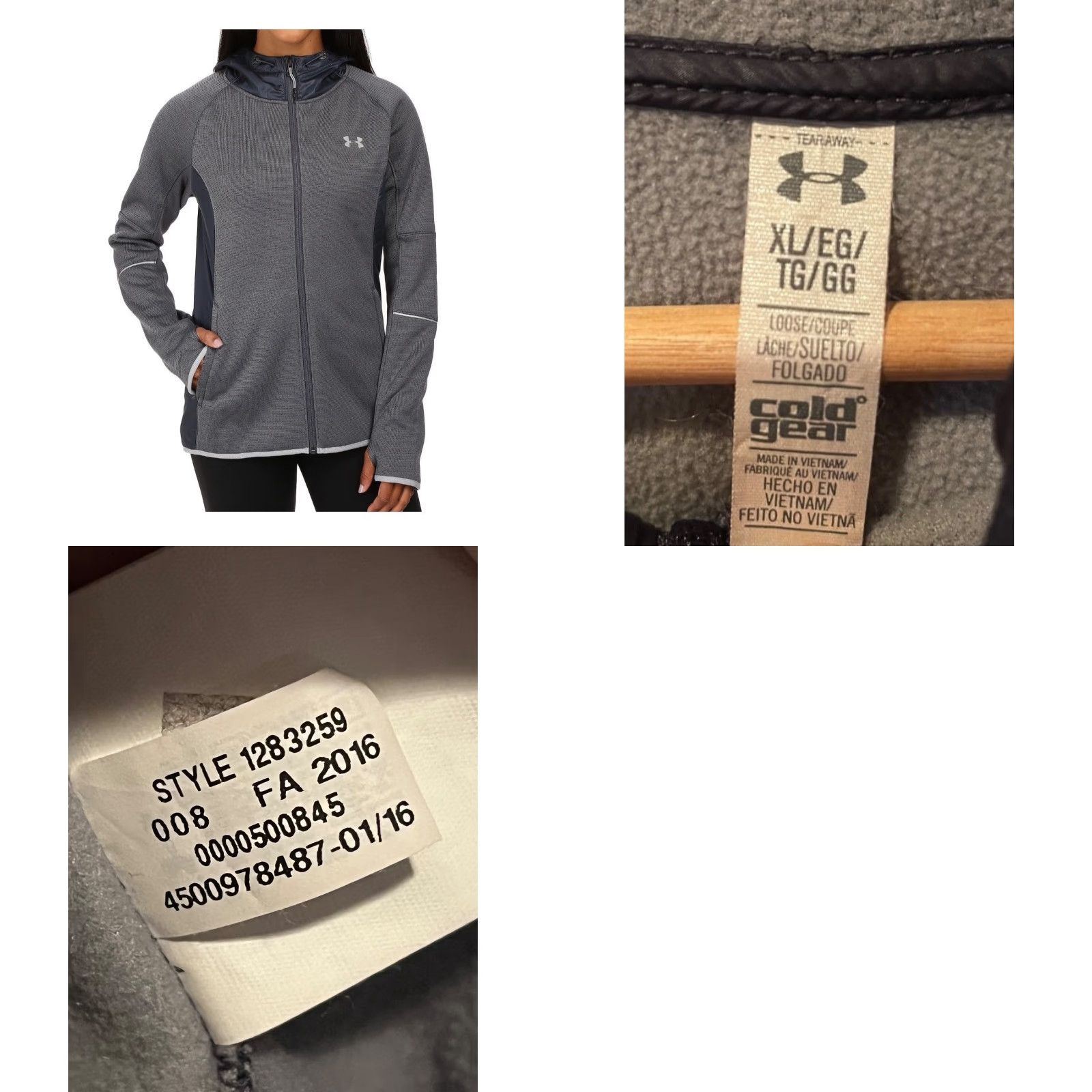 Under Armour Under Armour Women's Storm 1 Swacket Full Zip Hoodie XL Gray Logo Embroidered Zip Pockets Size XL / US 12-14 / IT 48-50 - 8 Thumbnail