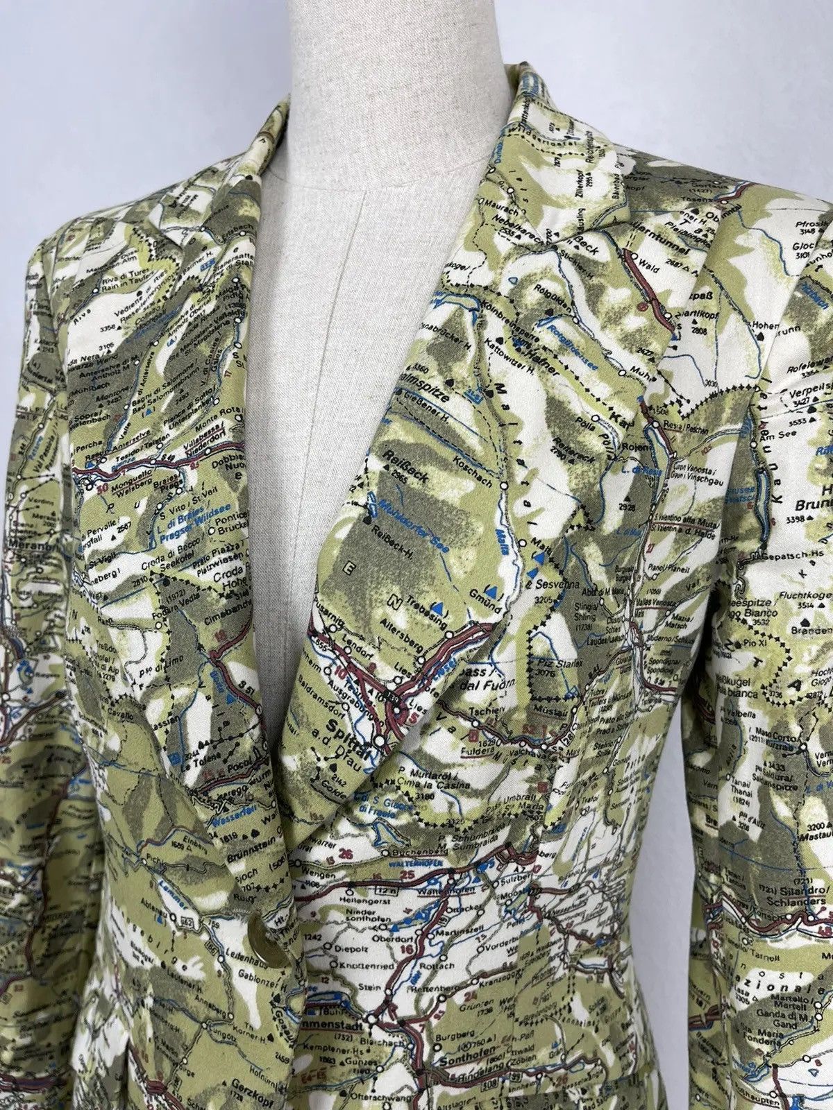 Moschino Moschino Blazer Jacket Maps Print Luxury Size M / US 6-8 / IT 42-44 - 4 Thumbnail