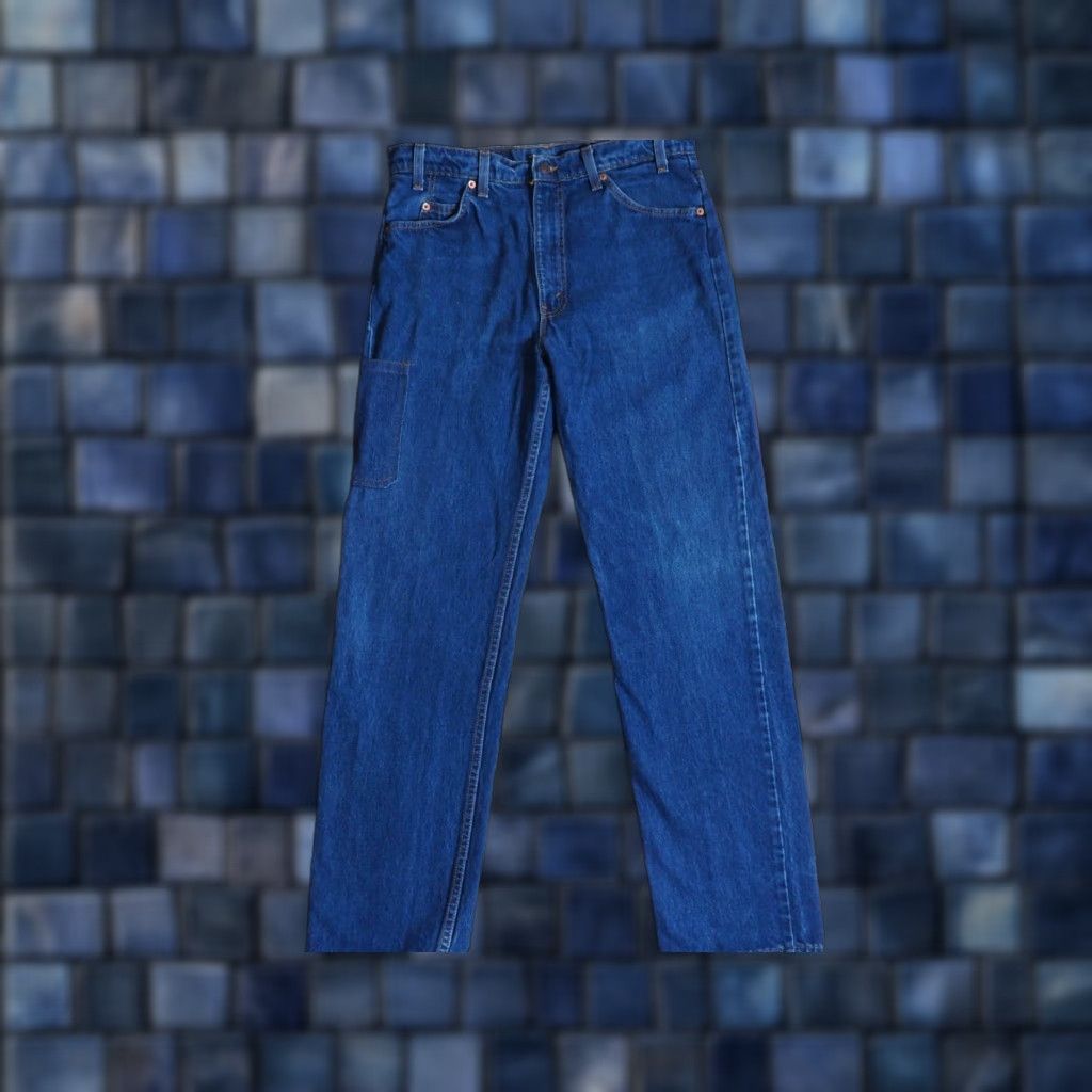 Levi's VTG Levi's 505 Jeans Dark Blue Wash Denim Pants Mens 34x32 Rockabilly Casual Jeans USA 1990s Size US 34 / EU 50 - 1 Thumbnail