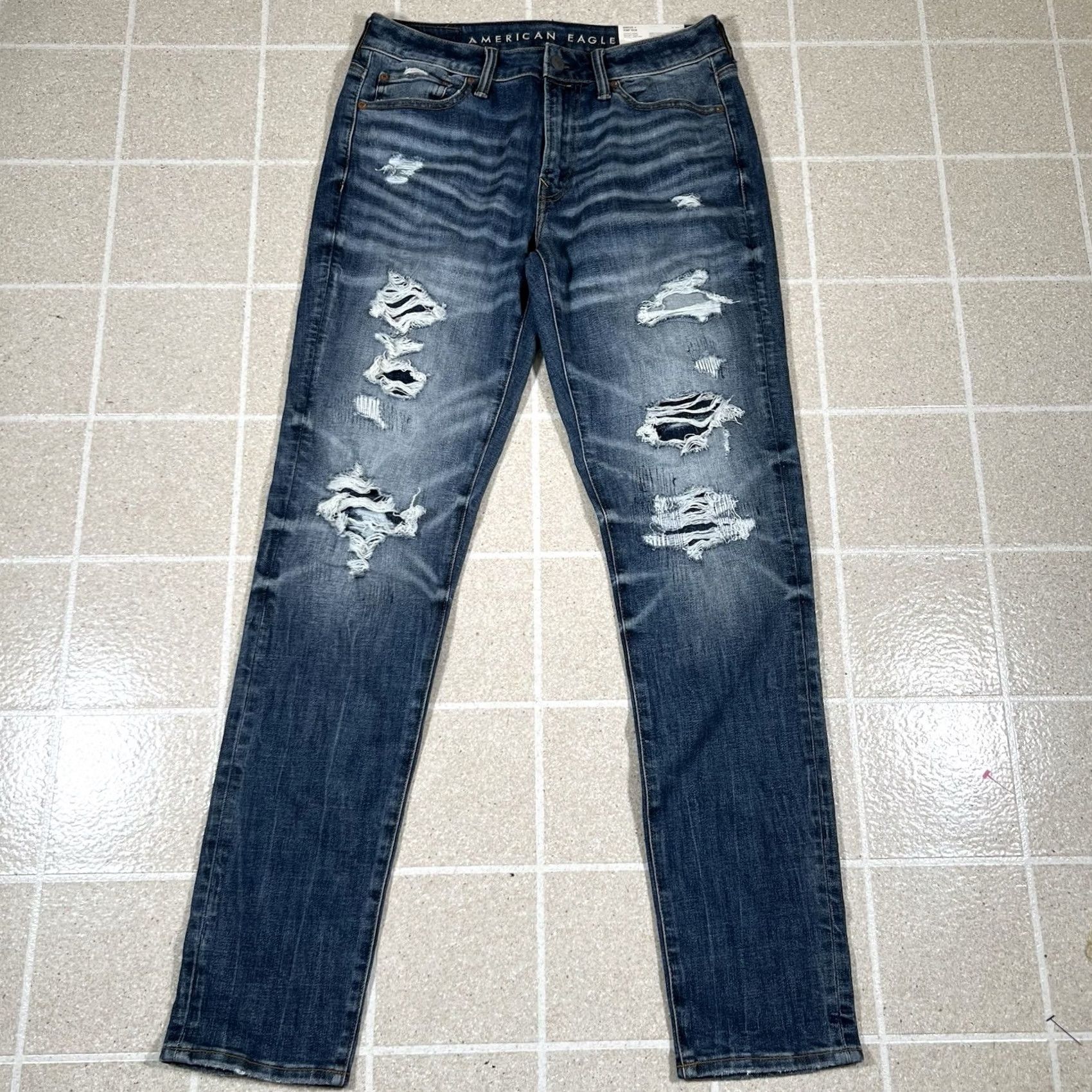 American Eagle Outfitters NWT American Eagle Outfitters Men’s Skinny Jeans Athletic 30x34 Distressed Blue NWT Mens Jeans 30 34 Distressed Athletic Skinny Jeans Size US 30 / EU 46 - 2 Thumbnail