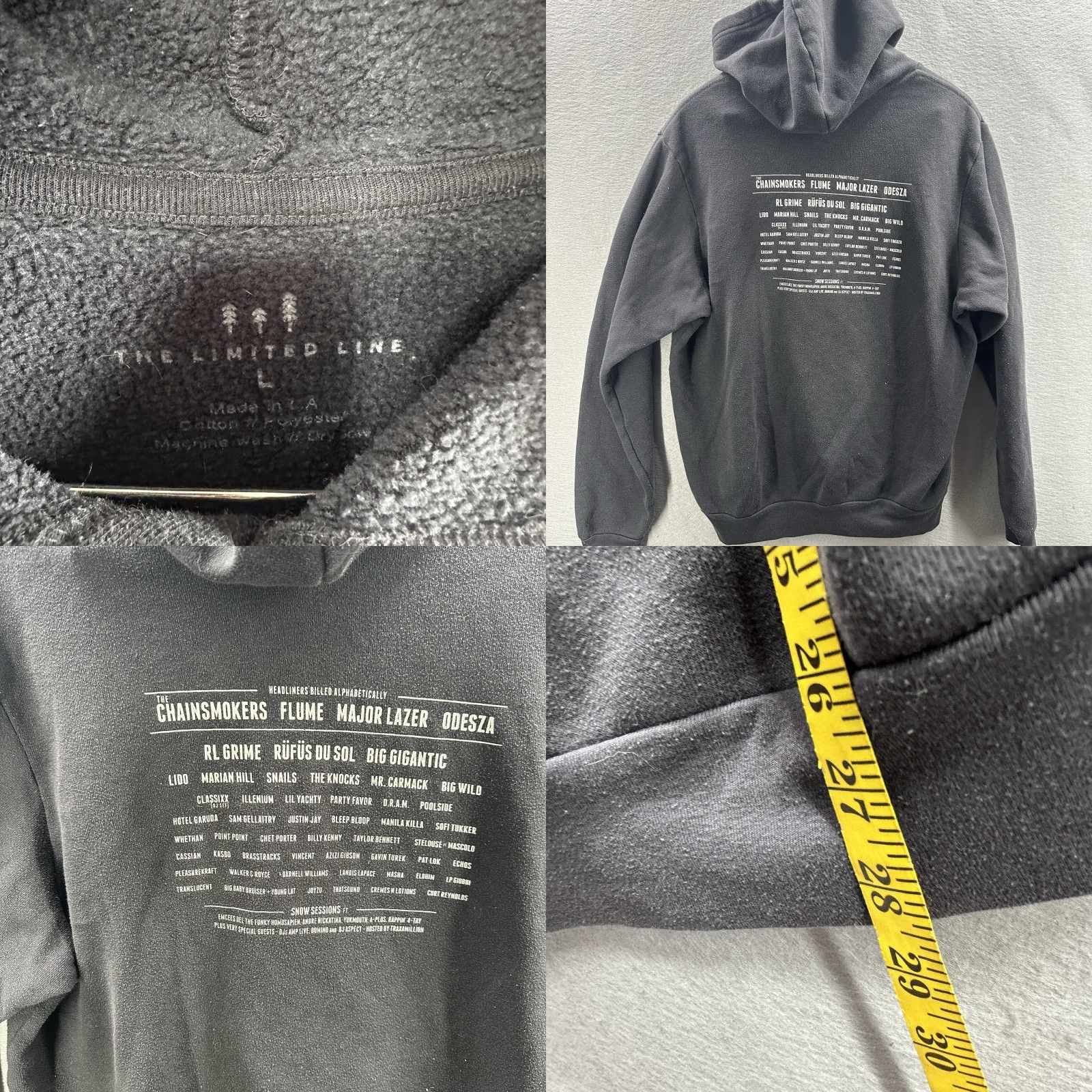 Gildan Snowglobe Music Festival 2016 Hoodie Sweatshirt Mens L Chainsmokers Flume Odesza Nike Shirt Size US L / EU 52-54 / 3 - 8 Thumbnail