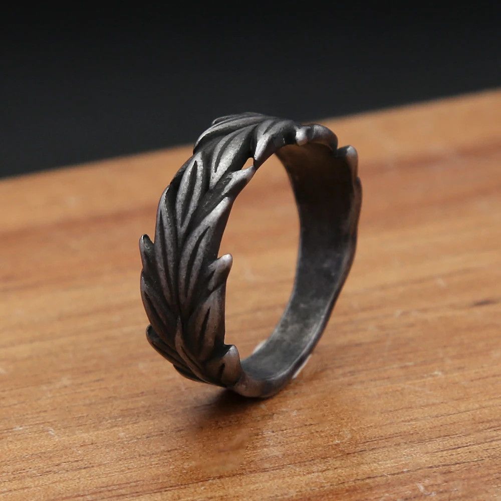 Japanese Brand × Jewelry × Vintage Vintage Creative Black Ears of Wheat Ring Size ONE SIZE - 4 Thumbnail