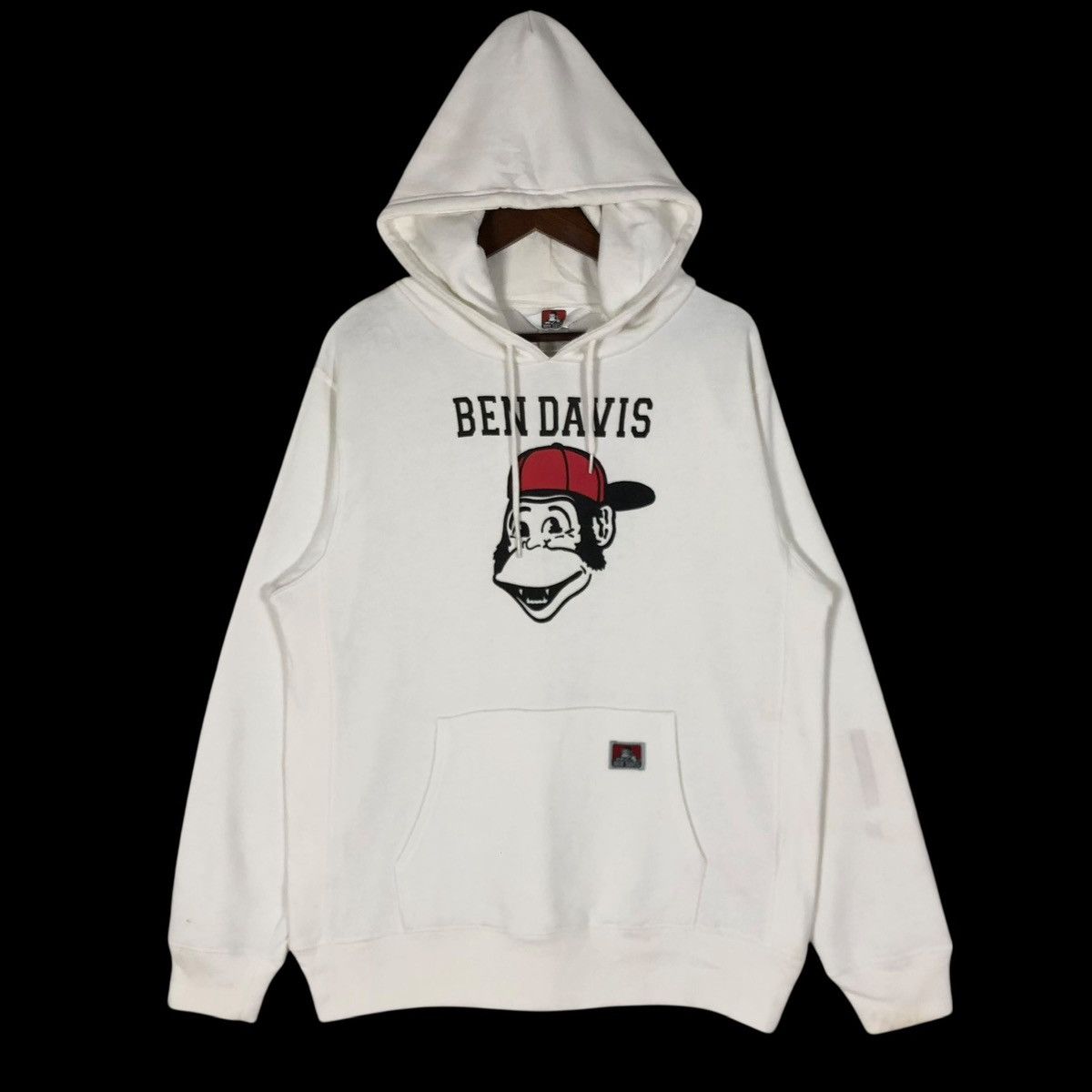 Vintage Ben Davis Sweater Hoodie Pull Over Big Logo Gorilla