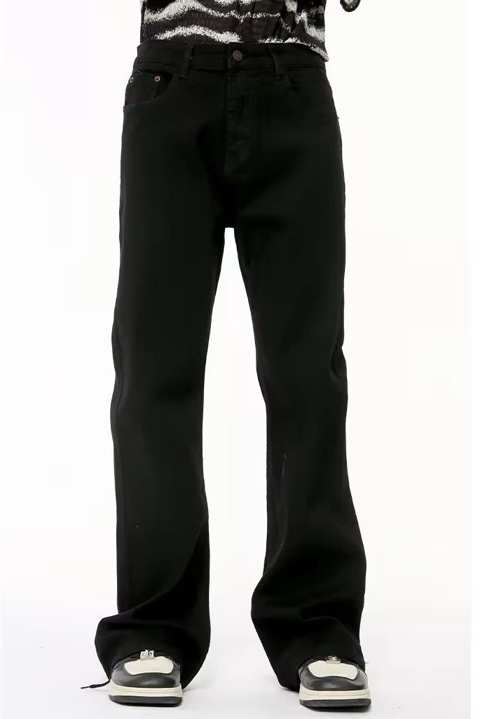 Jean × Vintage Casual straight black jeans pants Size US 34 / EU 50 - 4 Thumbnail