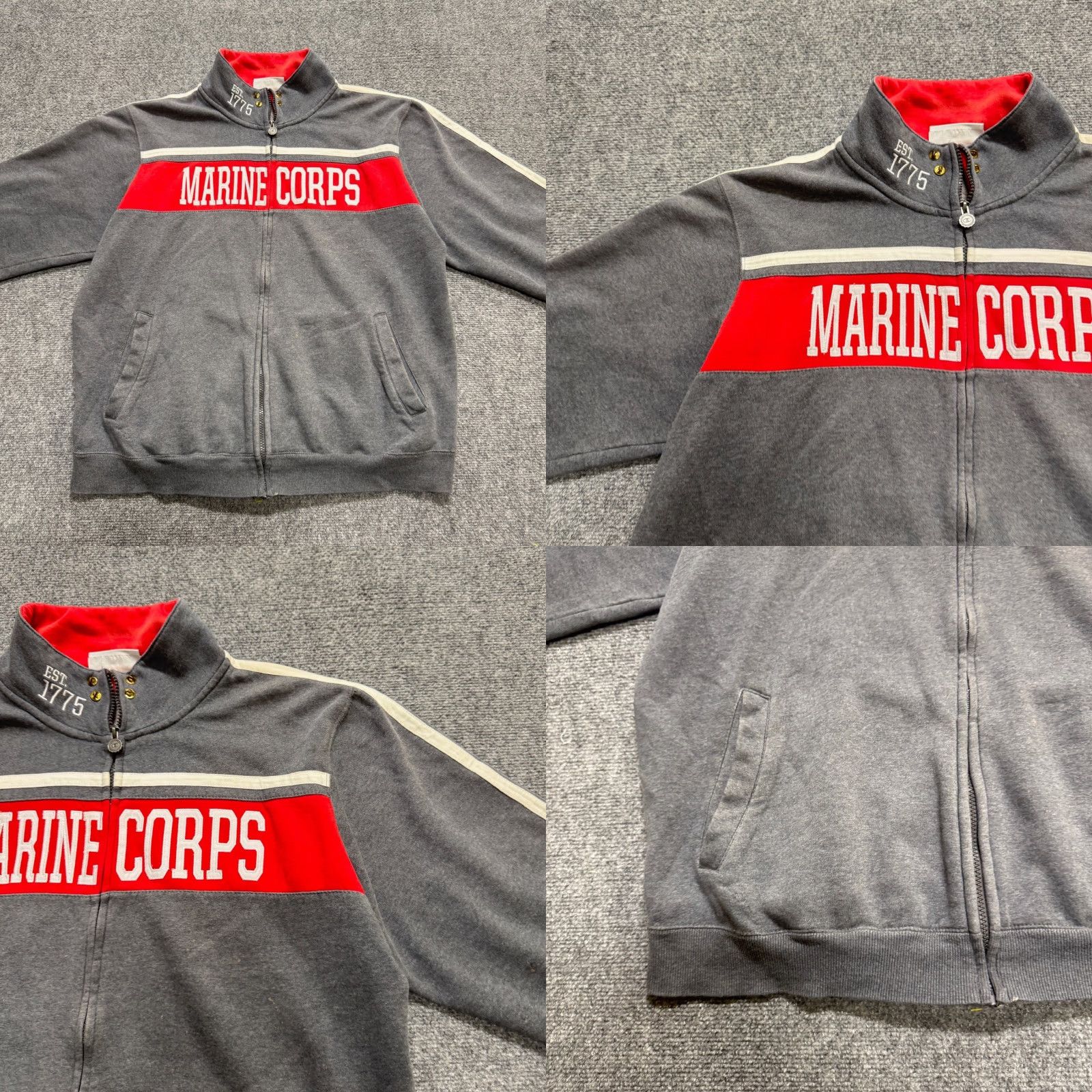 Champion Champion U.S. Marine Corps Jacket Men L Full Zip Gray Size US L / EU 52-54 / 3 - 8 Thumbnail