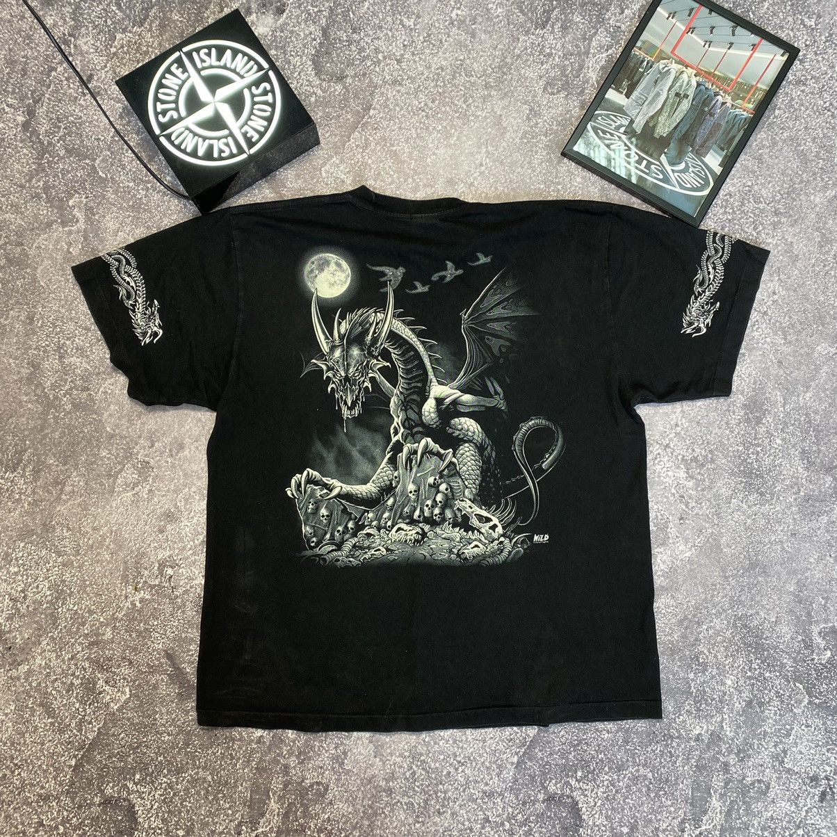 Vintage Vintage Dragon Overprinted Graphic logo Single stitch tee Size US XL / EU 56 / 4 - 2 Thumbnail