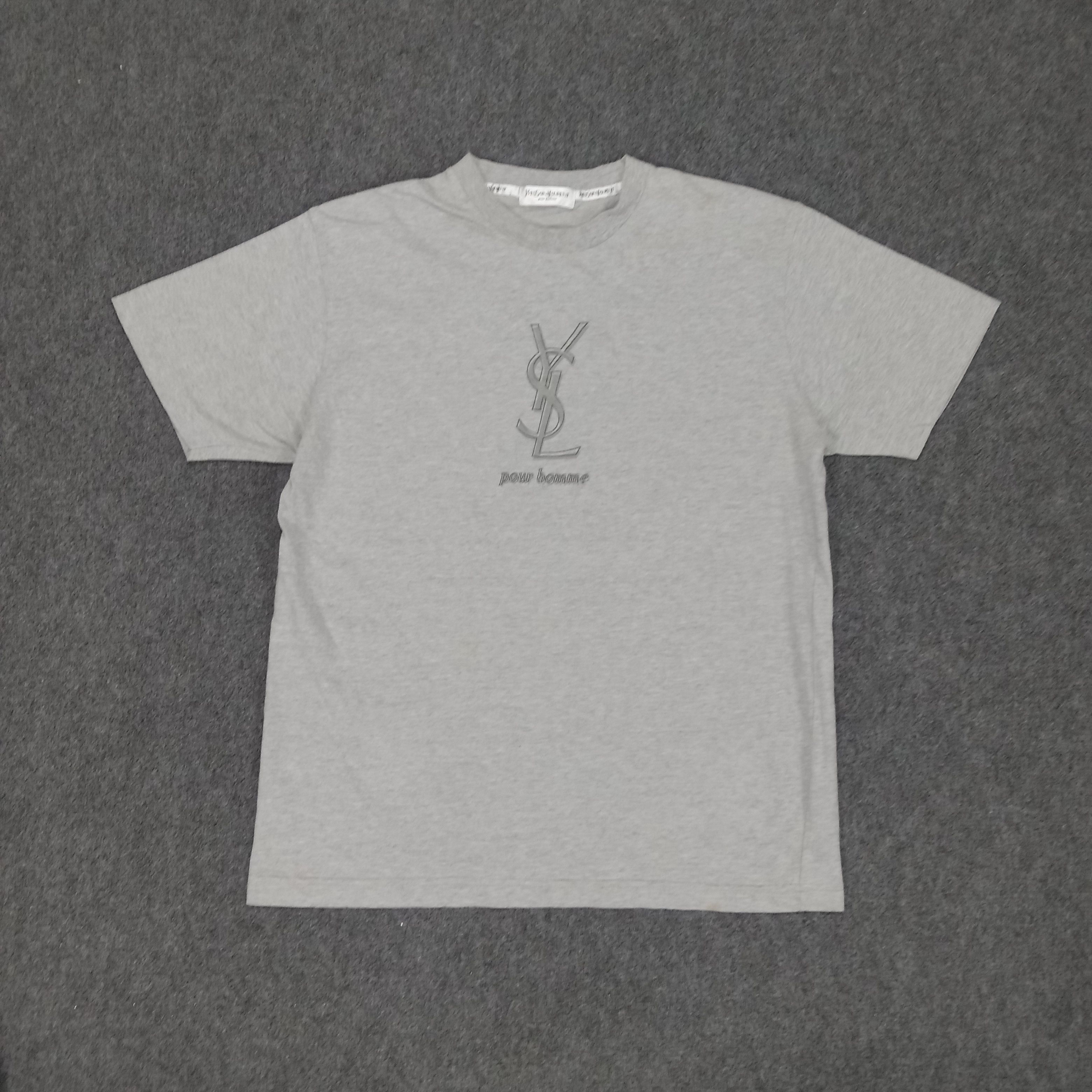Yves Saint Laurent Yves Saint Laurent Center Logo Tshirt Size US L / EU 52-54 / 3 - 1 Thumbnail