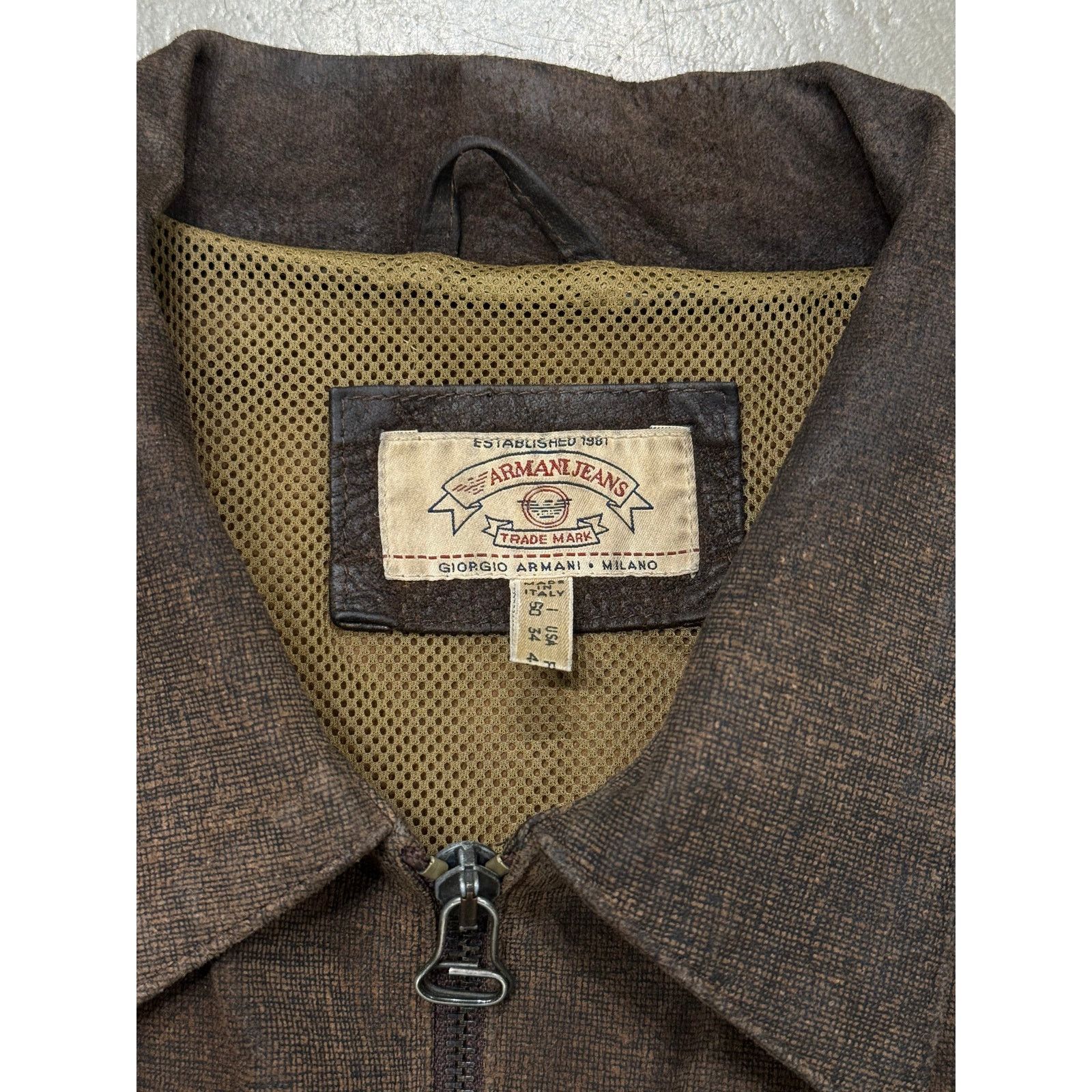 Giorgio Armani 1990s Armani leather work jacket Size US M / EU 48-50 / 2 - 7 Thumbnail