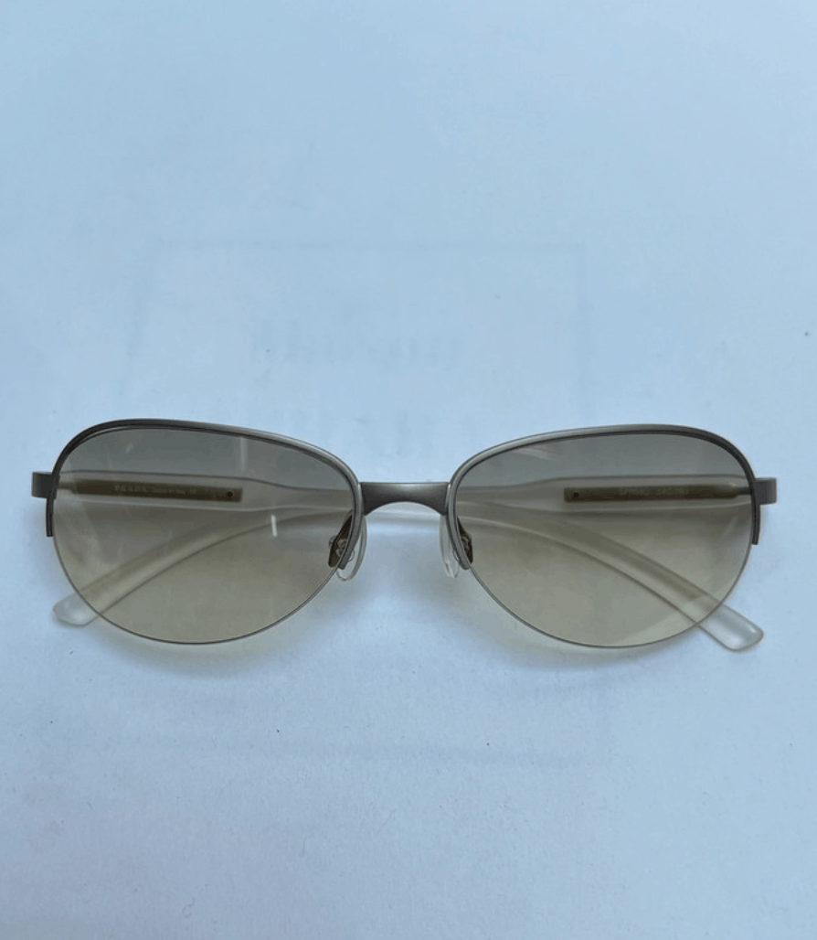 Prada × Vintage PRADA Sunglasses SPR 58C Star Sport Metal Shield Oval Wrap Size ONE SIZE - 4 Thumbnail