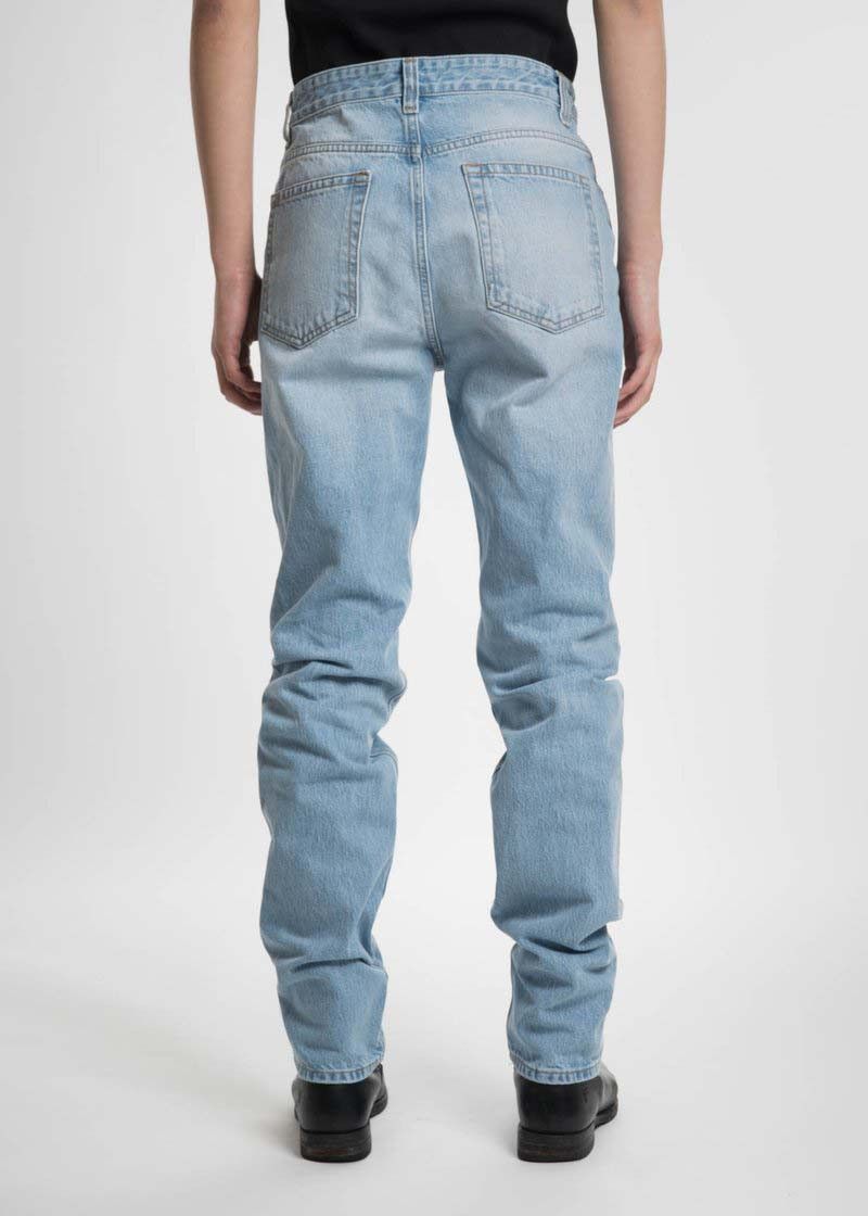 Helmut Lang Shayne Oliver Belt Slim Straight Light Blue Jeans Size US 29 - 12 Thumbnail