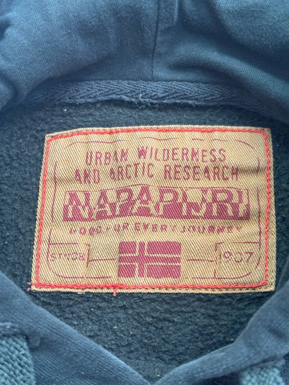 Napapijri Vintage Napapijri Graphic Logo Hoodie Dark Green XL Size US XL / EU 56 / 4 - 5 Thumbnail