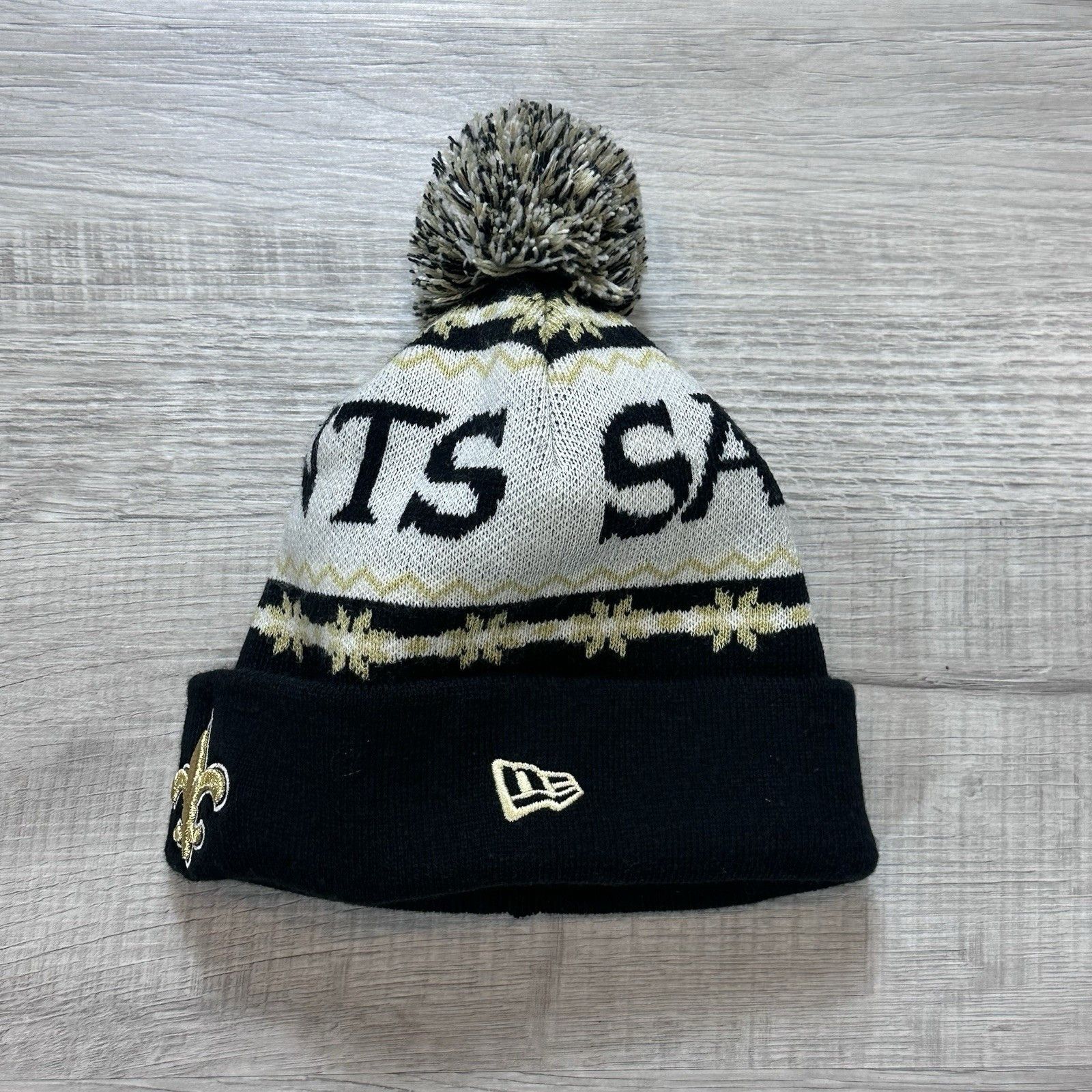 New Era New Era Black Gold NEW ORLEANS Saints NOLA NFL Pom Beanie Size ONE SIZE - 2 Thumbnail