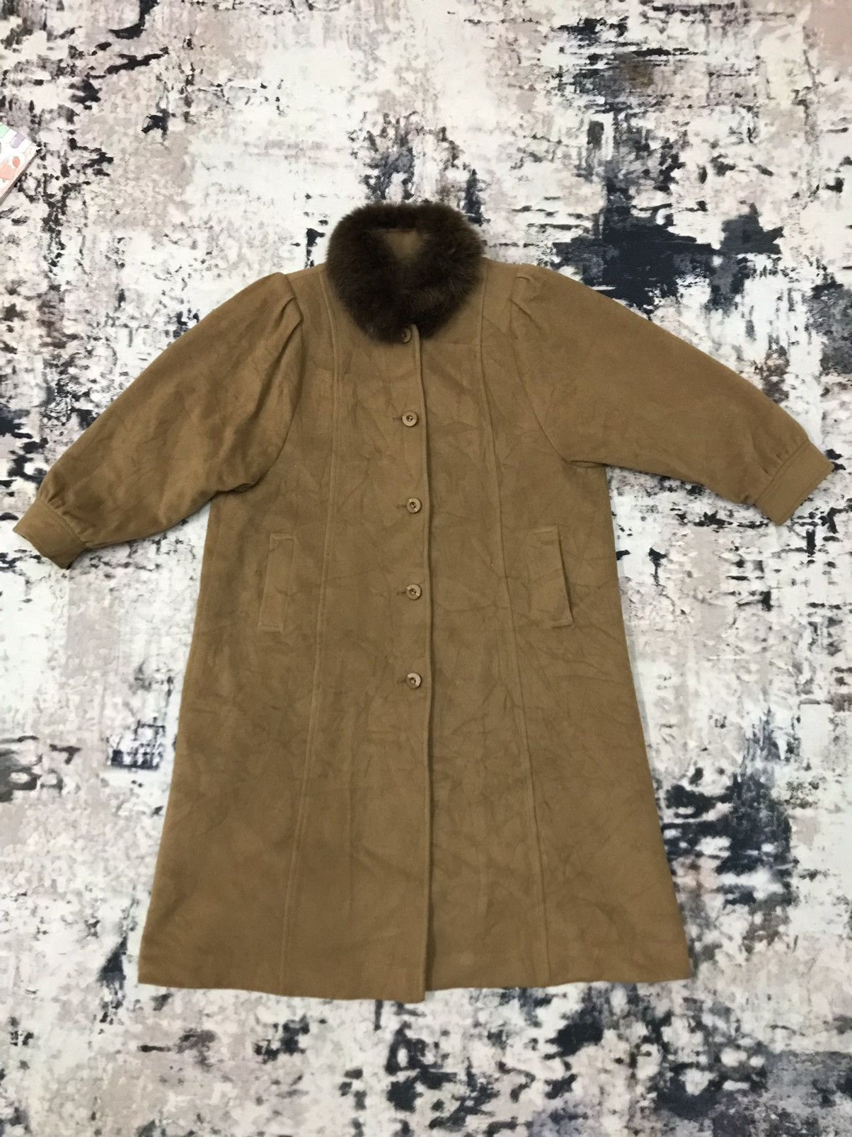 Nina Ricci Nina Ricci Paris Fur Wool Long Coat Jacket Size L / US 10 / IT 46 - 1 Thumbnail
