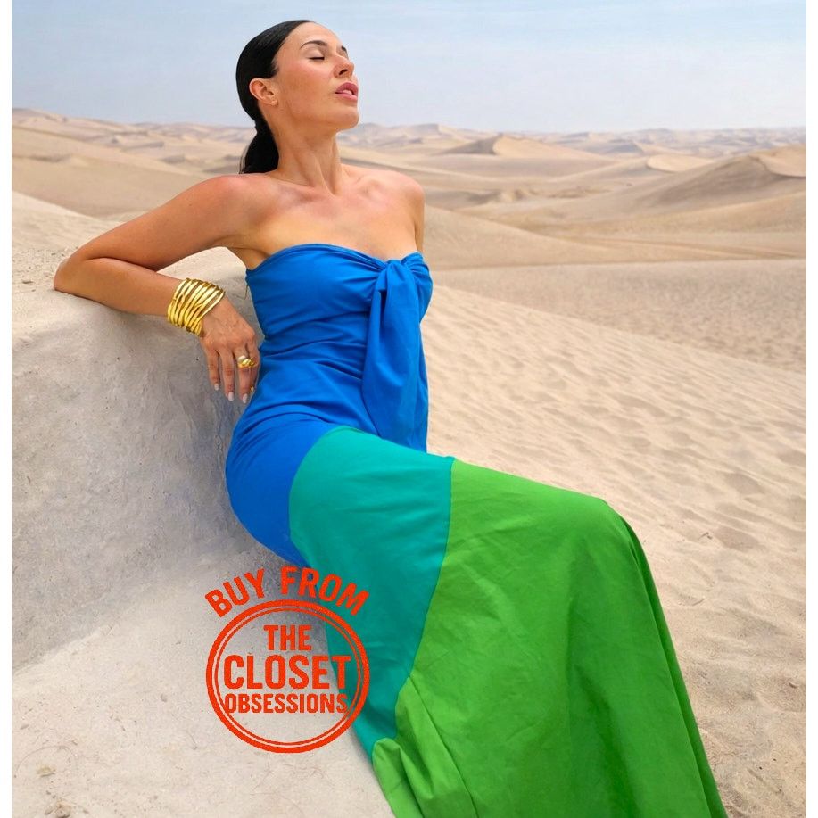 Mango Mango x Simon Miller Colorblock Strapless Maxi Dress NWT Size S / US 4 / IT 40 - 5 Thumbnail