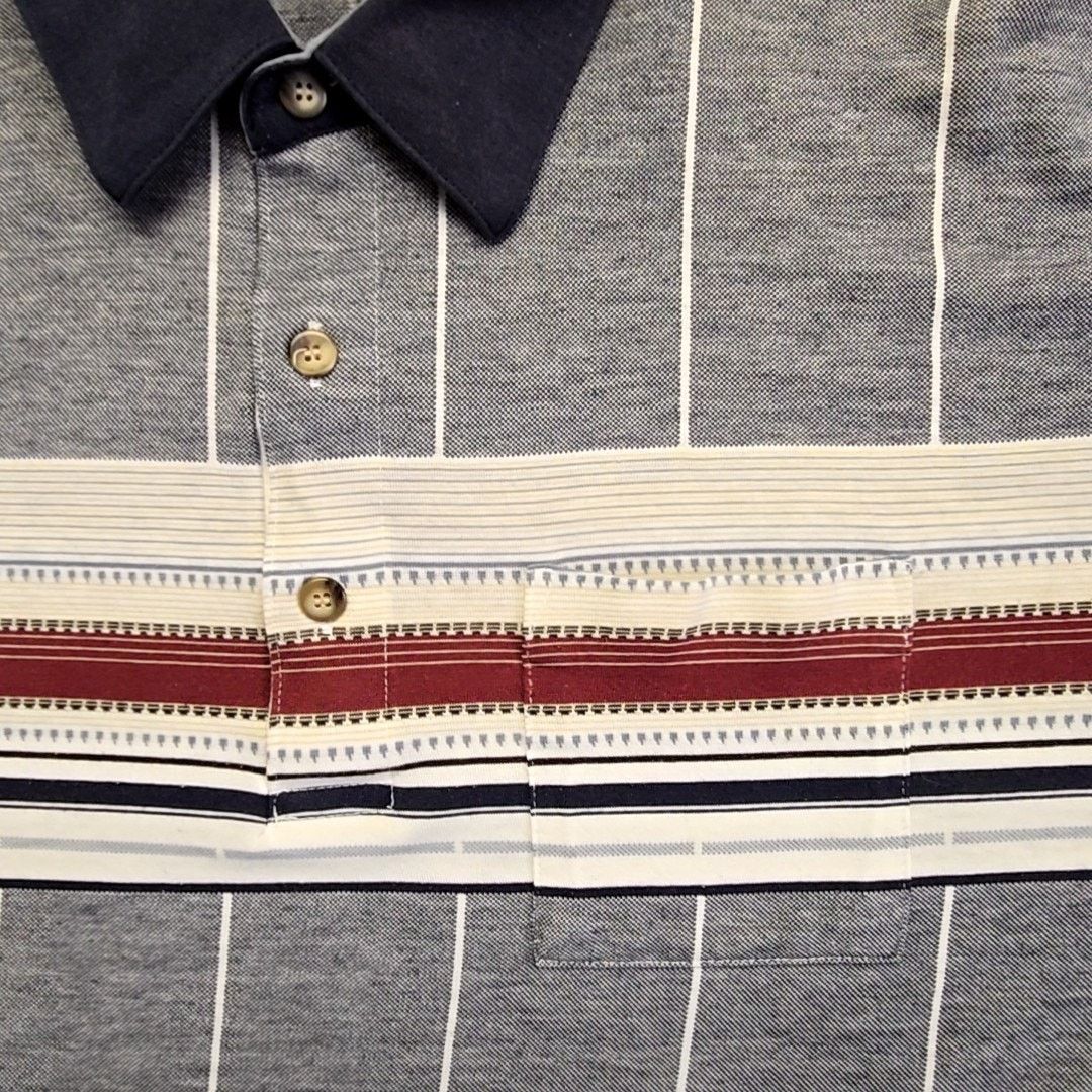 Other Vintage Classics by Palm Island Polo Striped Blue XL 90s Size US XL / EU 56 / 4 - 6 Thumbnail