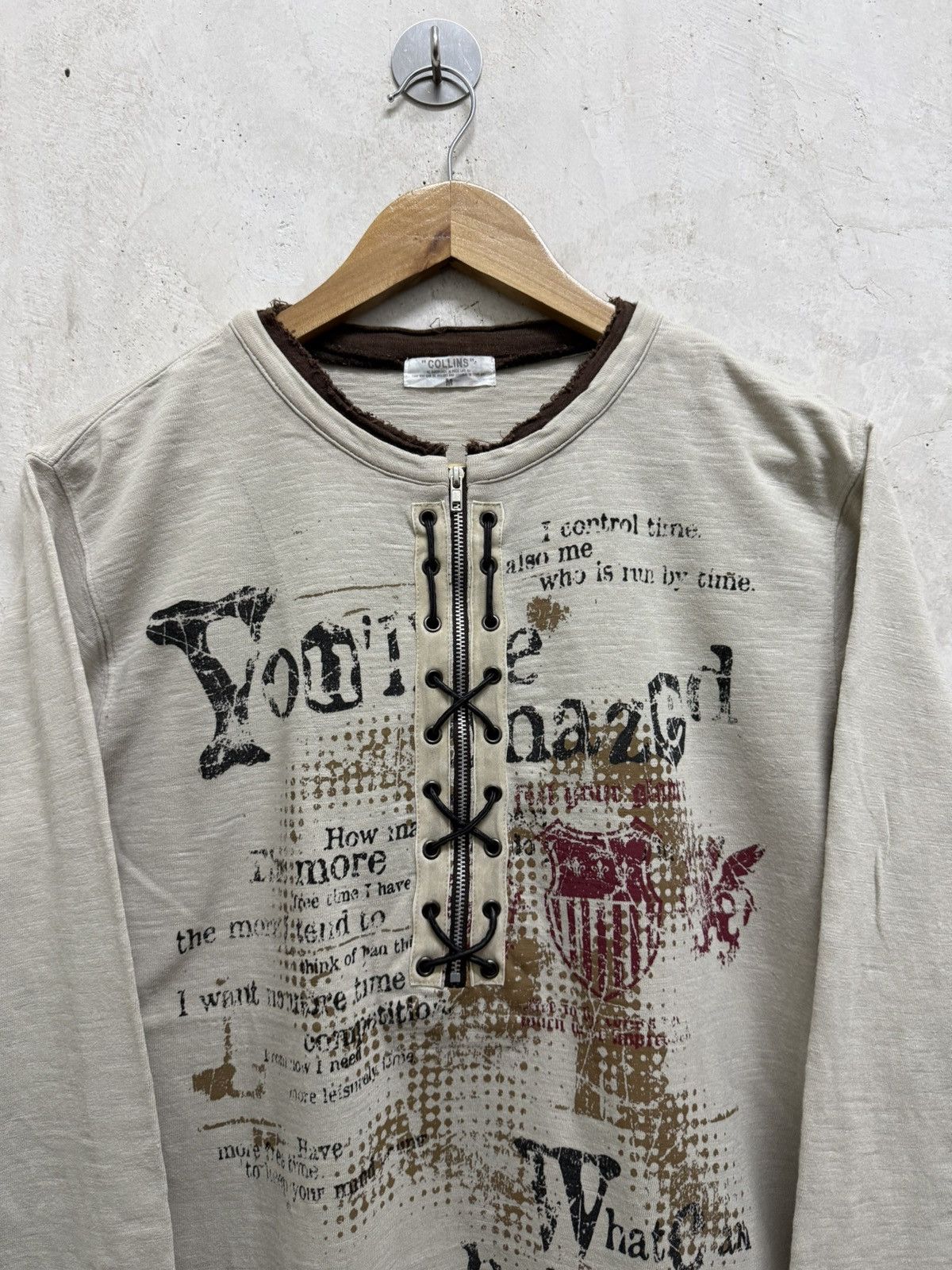 14th Addiction 2000s Archival Punk Lace Bondage Ls Shirt y2k Size US M / EU 48-50 / 2 - 2 Thumbnail