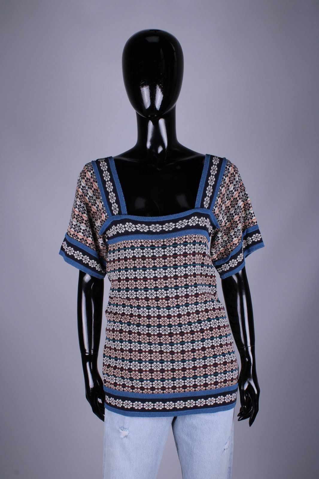 Designer × Marc Jacobs × Marc by Marc Jacobs Marc by Marc Jacobs Distressed Multicolor Top Blusa Size S / US 4 / IT 40 - 1 Thumbnail