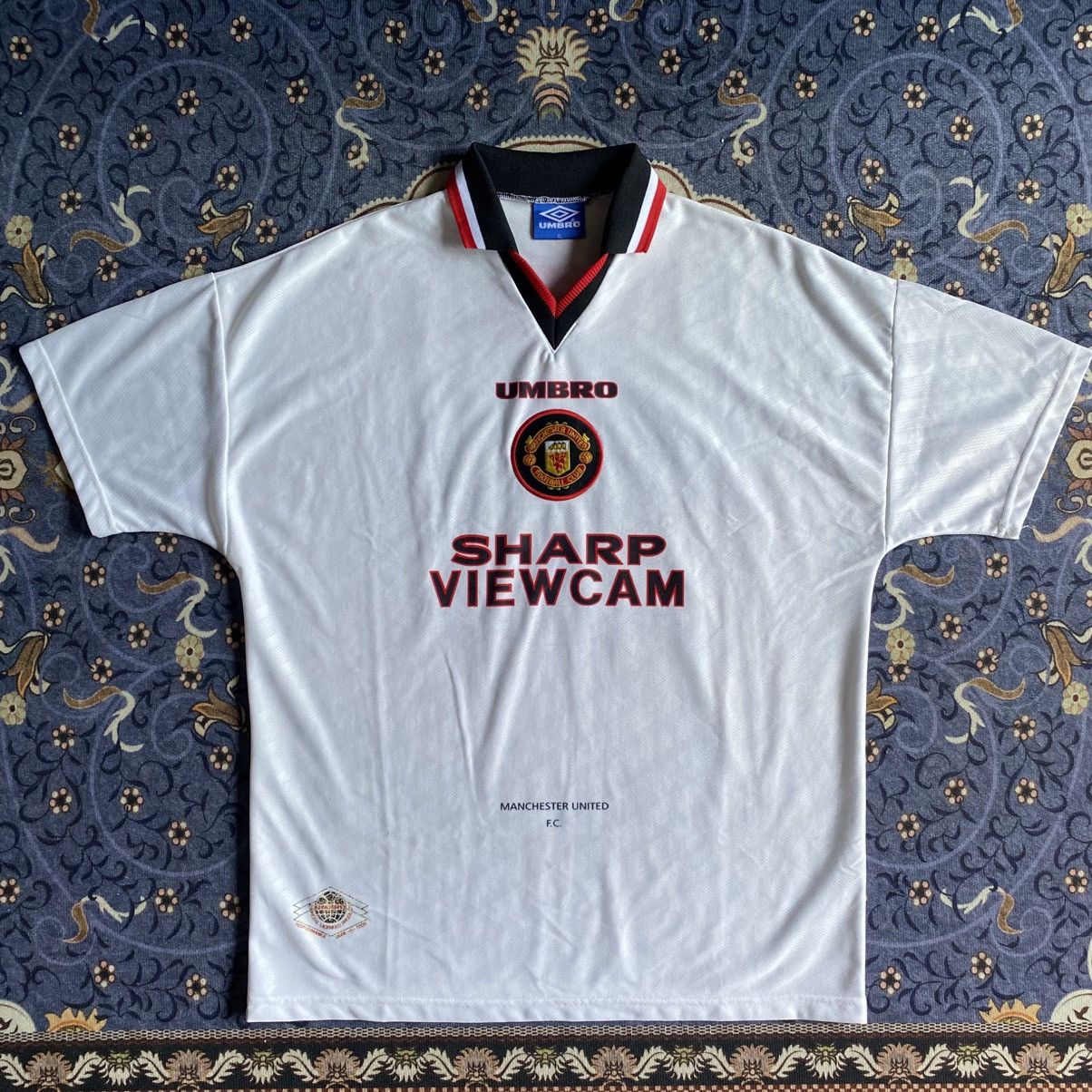 Umbro × Vintage Vintage 1996/97 Umbro Manchester United Away Jersey Size US XL / EU 56 / 4 - 1 Thumbnail
