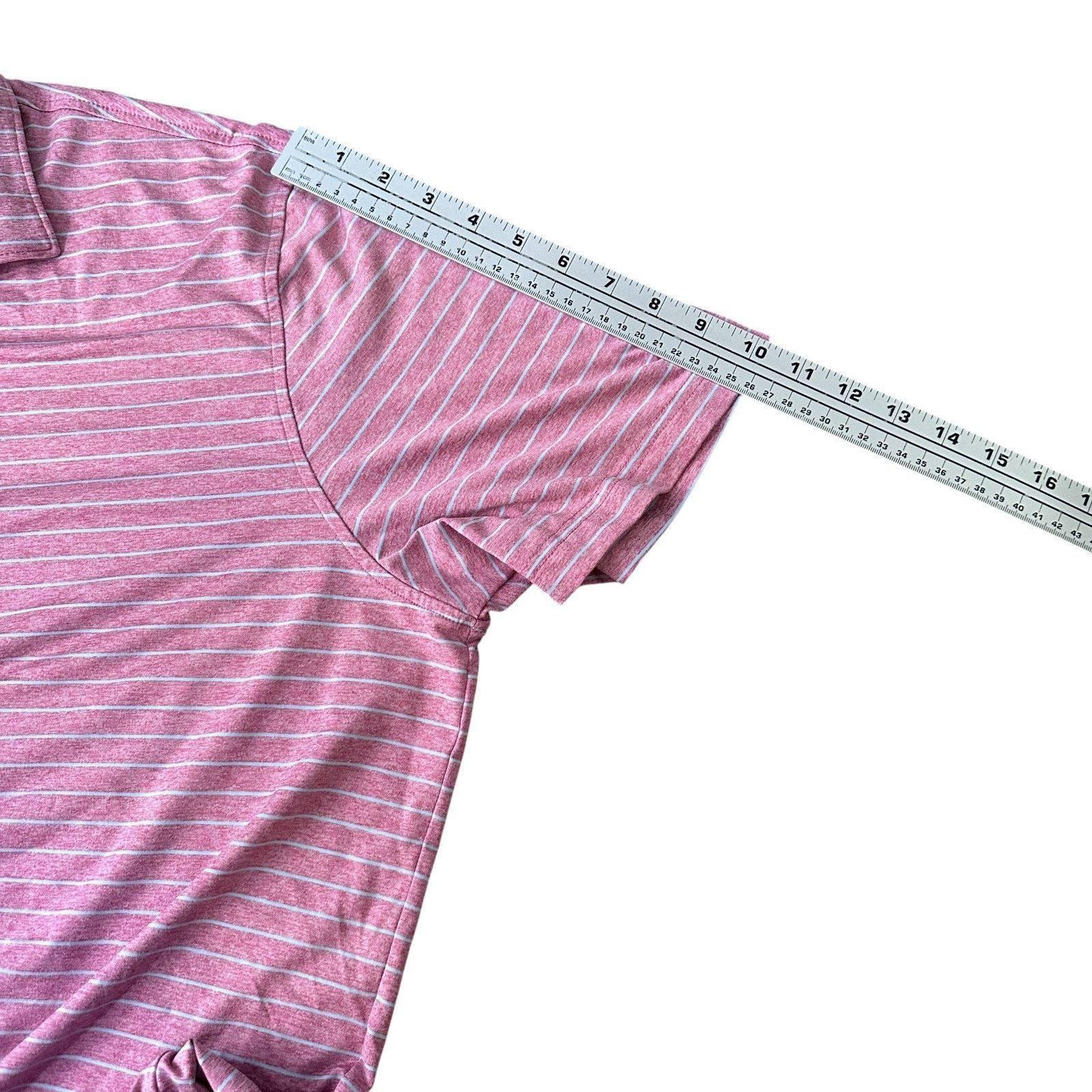 Other Johnnie-O Polo Shirt Mens XL Pink Blue Striped Golf Pullover Size US XL / EU 56 / 4 - 8 Thumbnail
