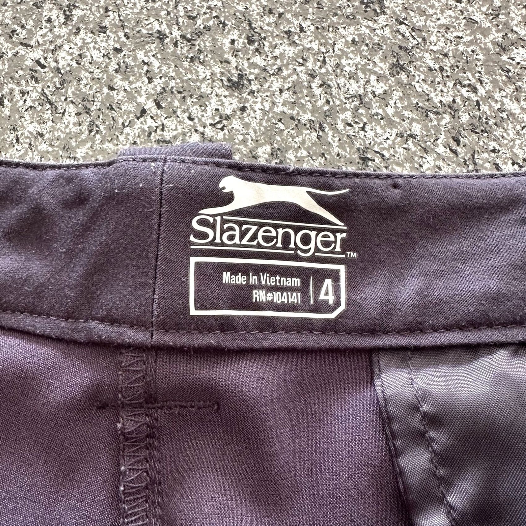 Vintage Slazenger Pants Women Size 4 Straight Flat Front Stretch Grey Lavender Size 27" / US 4 / IT 40 - 3 Thumbnail