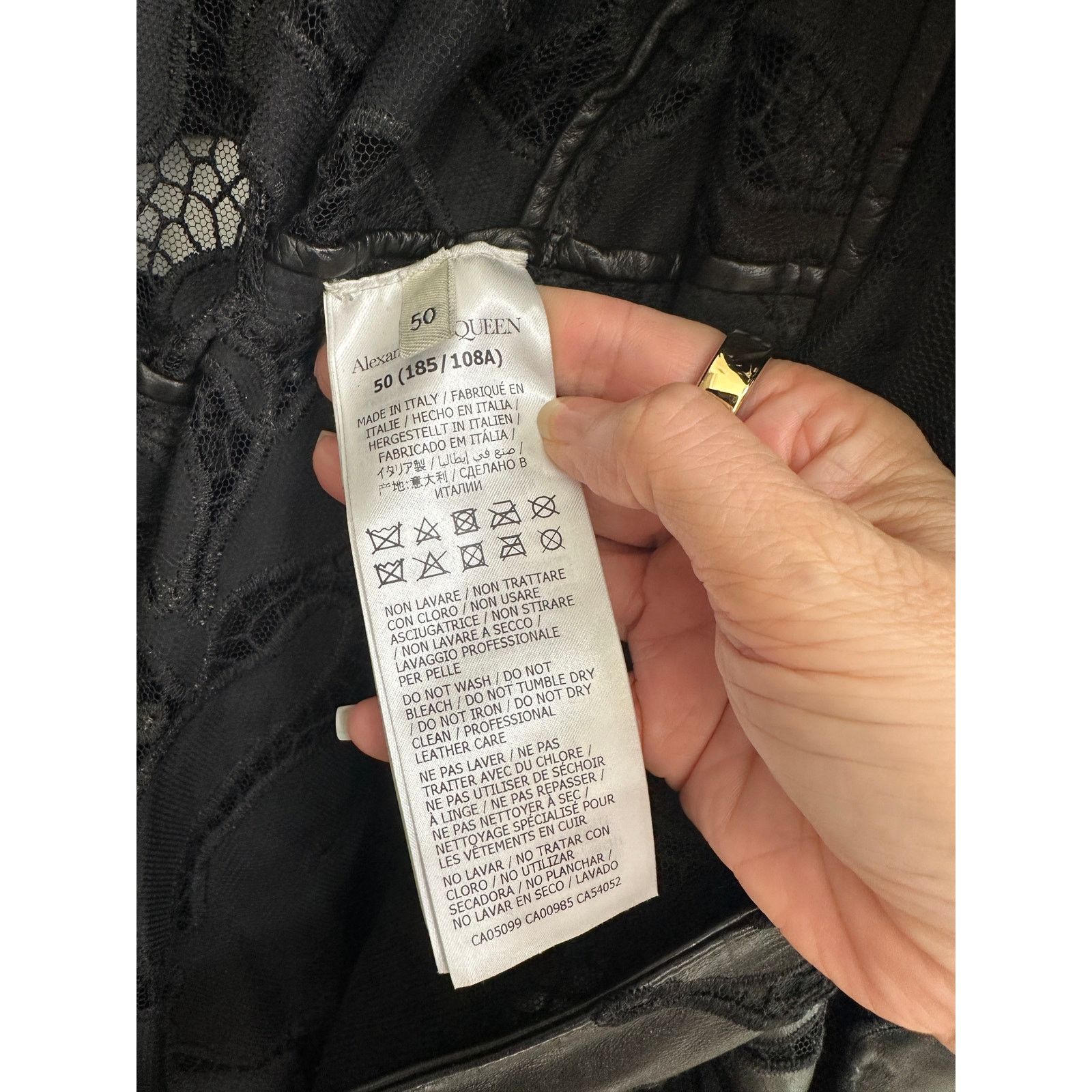 Alexander McQueen Alexander McQueen Black Leather Lace Belted Trench Coat 14 Size XL / US 12-14 / IT 48-50 - 14 Thumbnail