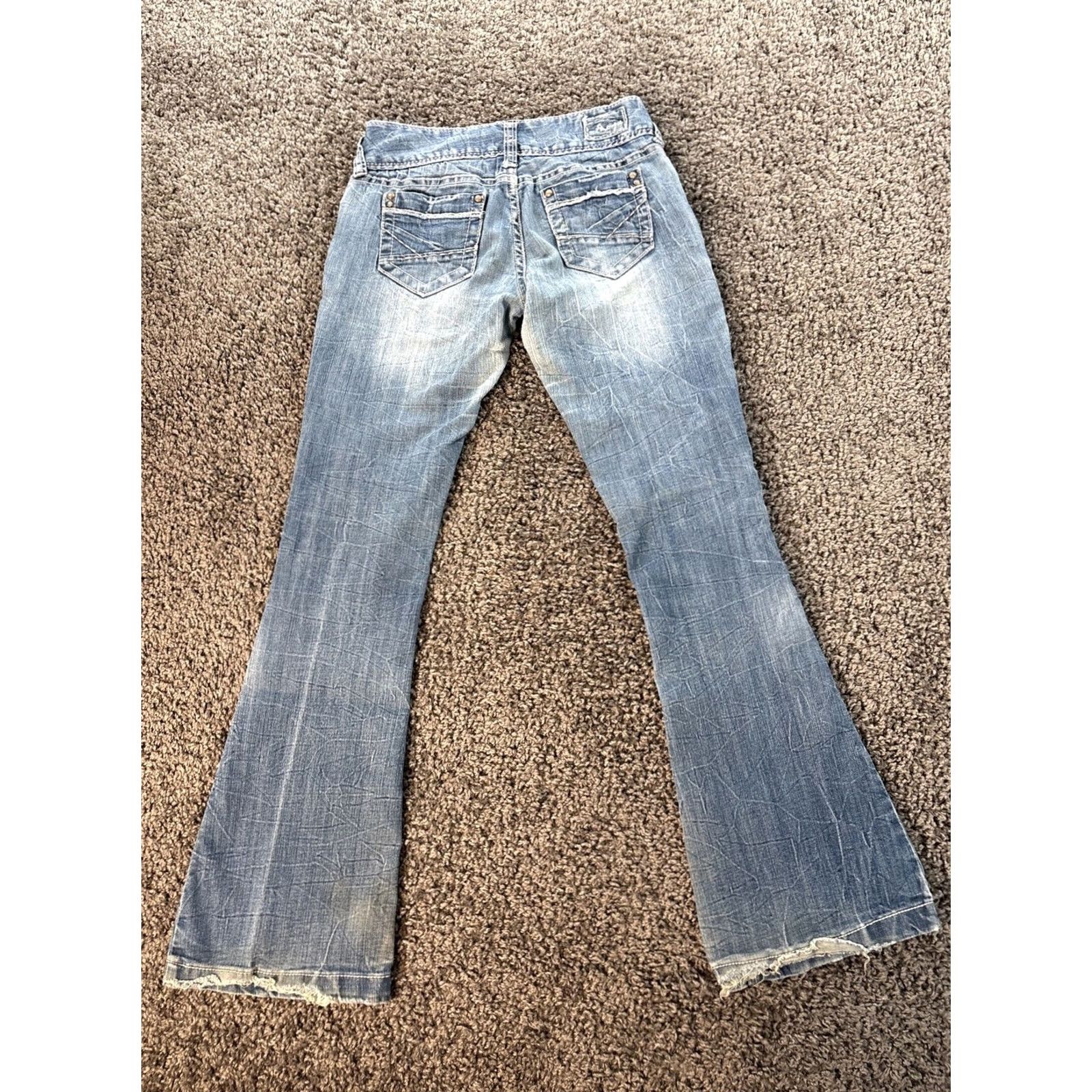 Vintage VINTAGE Amethyst Jeans Boot Cut Womens 30x31 Light Wash Low Rise Stitched Y2K Bohemian Pockets Womens Jeans Boys? Size 30" / US 8 / IT 44 - 8 Thumbnail