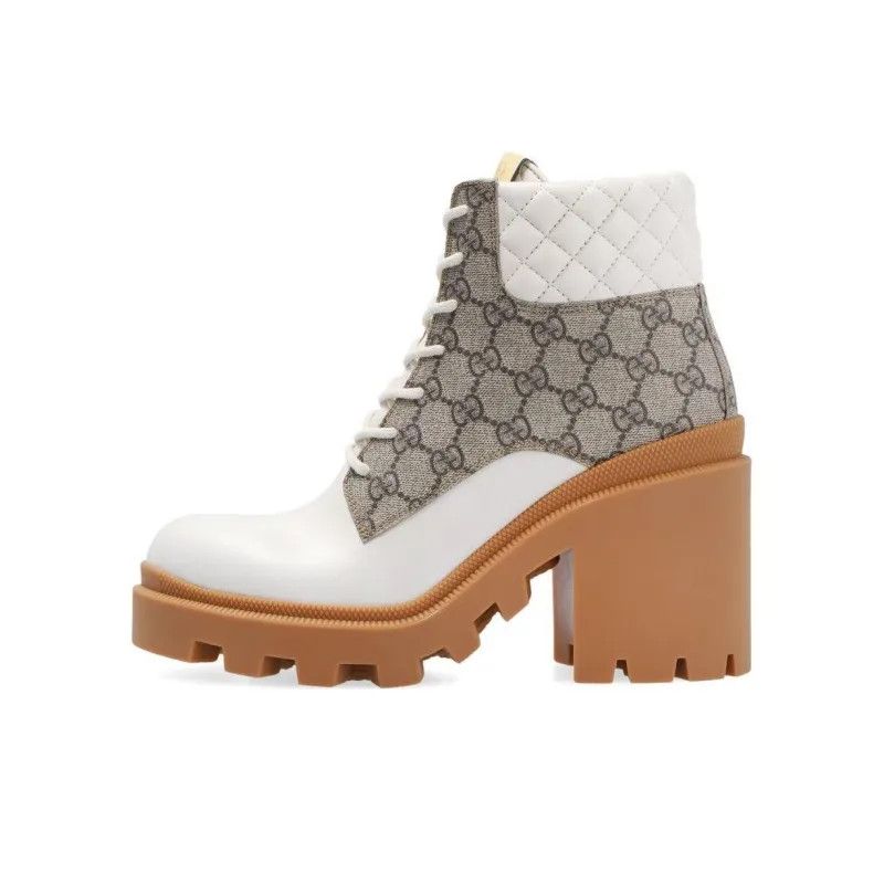 Gucci o1s1wg110225 Women's GG Ankle Boots in Multicolor Size US 11 / IT 41 - 2 Thumbnail