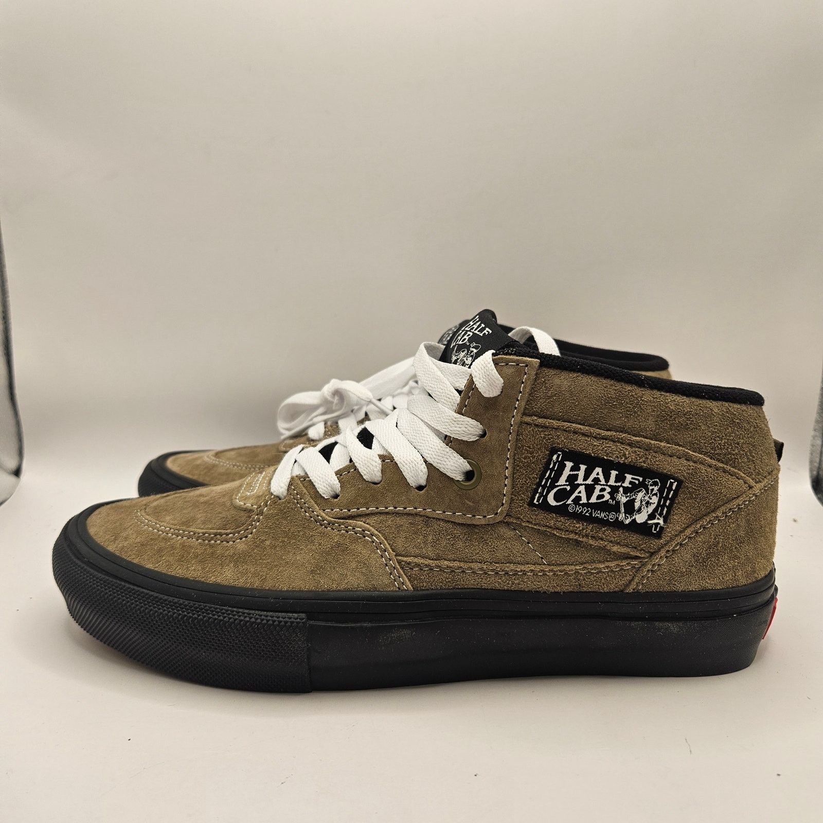 Vans VANS MEN'S 7.5 RARE SKATE HALF CAB PIG SUEDE OLIVE BLACK Size US 7.5 / EU 40-41 - 2 Thumbnail